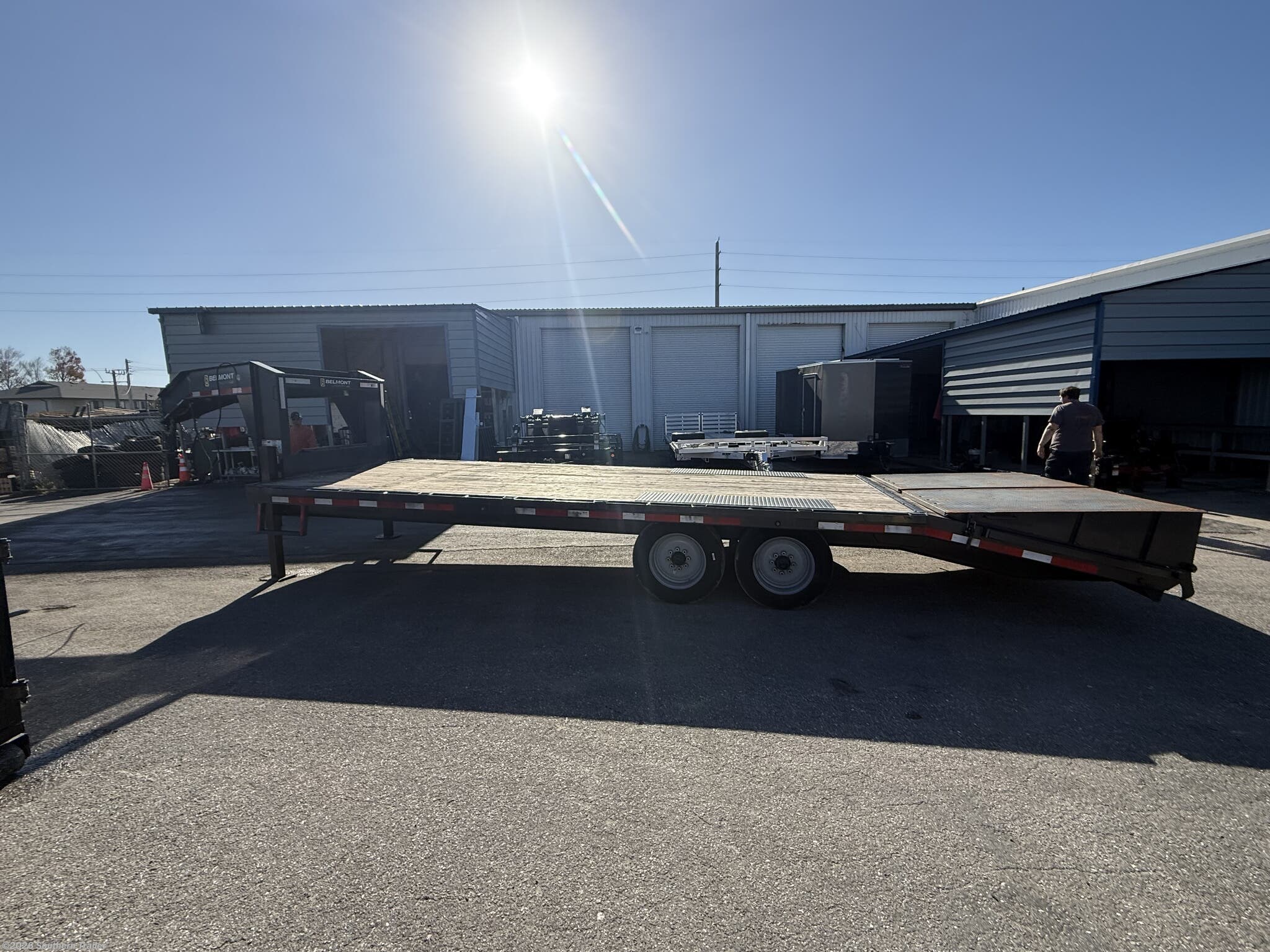 Used 2023 Belmont 24ft Deckover Equipment Trailer 16K GVWR available in Englewood, Florida