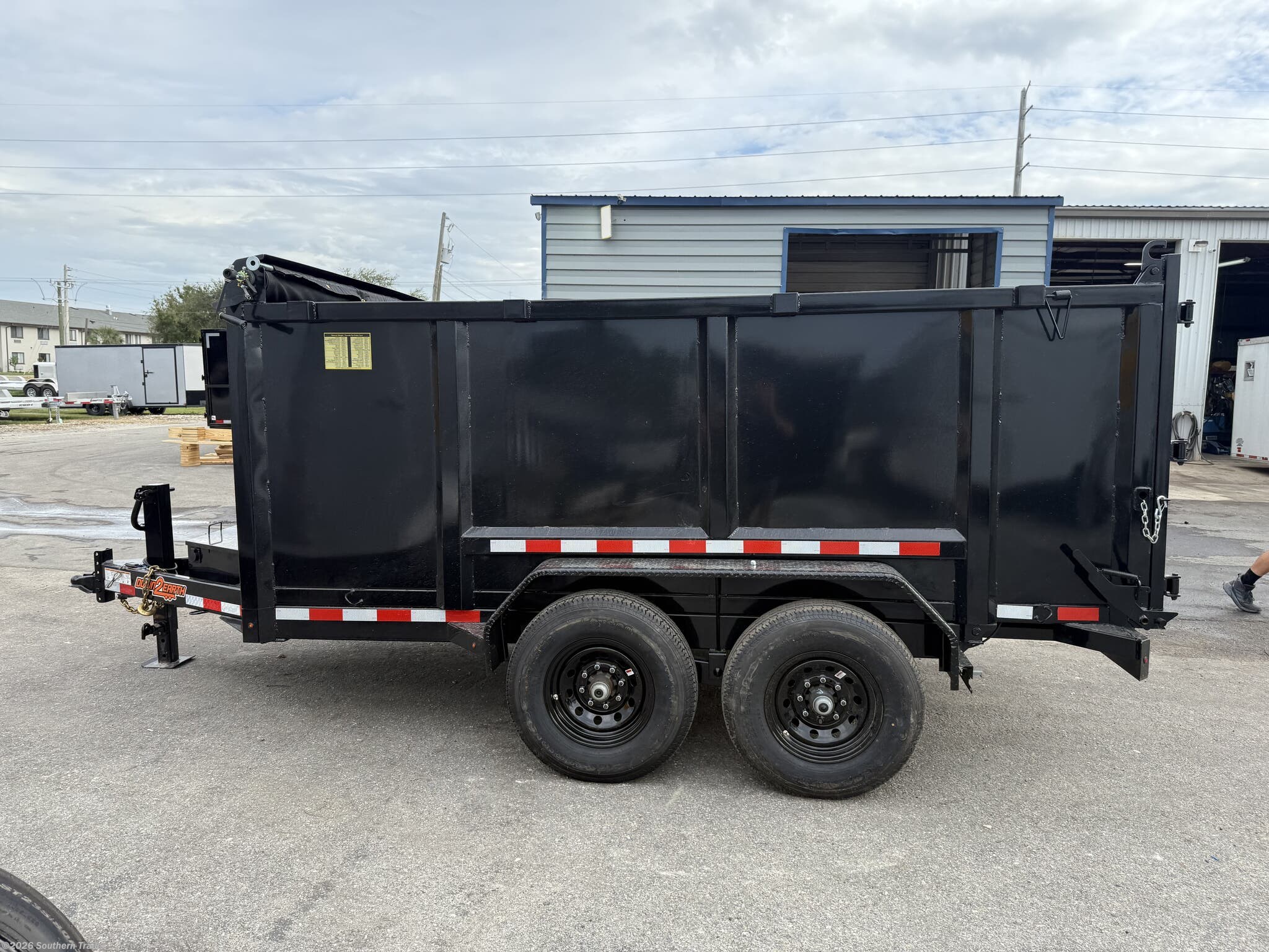 New 2026 Down 2 Earth 6X12X4 Tall Sided Telescopic Dump Trailer 9.9K GVW available in Englewood, Florida