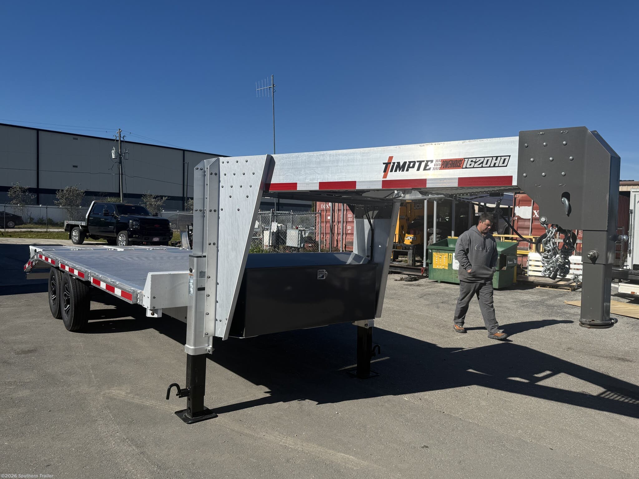 2026 Timpte 20' Gooseneck Aluminum Deckover Trailer 16K GVWR - New Deckover/Flat Deck Trailer for sale by Southern Trailer in Englewood, Florida