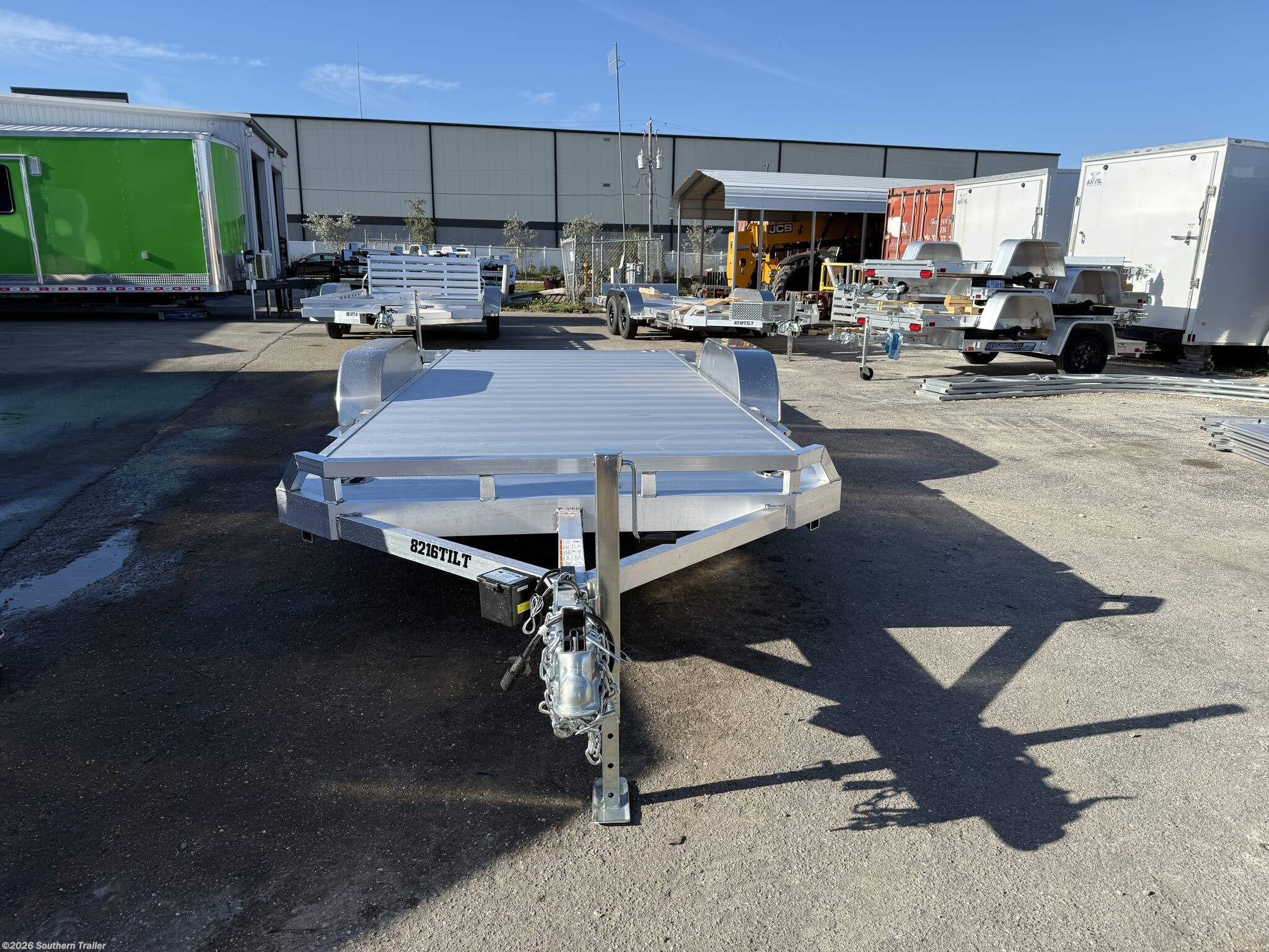 New 2027 Aluma 8216 Tilt 16' Aluminum Tilt Car Hauler Trailer available in Englewood, Florida
