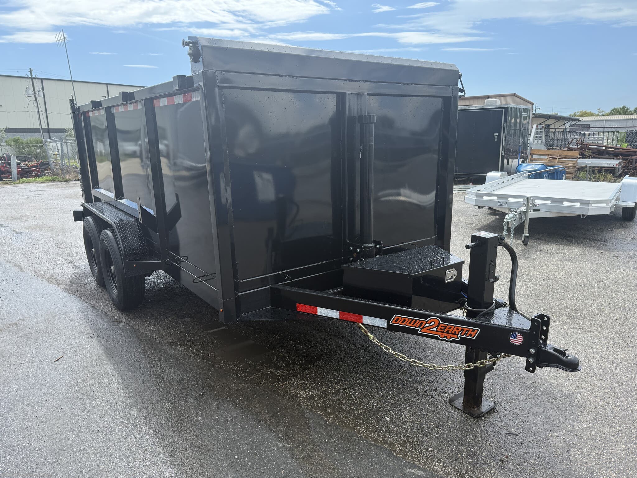 2026 Down 2 Earth 82X14X4 Tall Side Telescopic Dump 7GA Floor 14K - New Dump Trailer for sale by Southern Trailer in Englewood, Florida