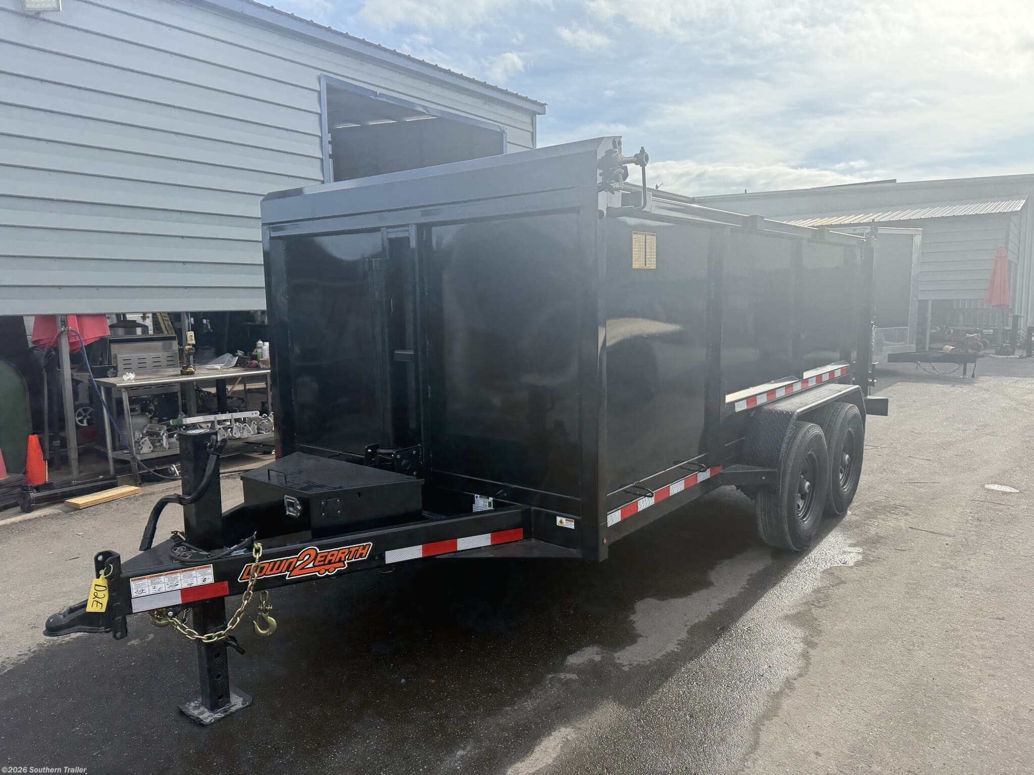 2026 Down 2 Earth 82X16 Tall Side Telescopic Dump 7GA Floor 14K - New Dump Trailer for sale by Southern Trailer in Englewood, Florida