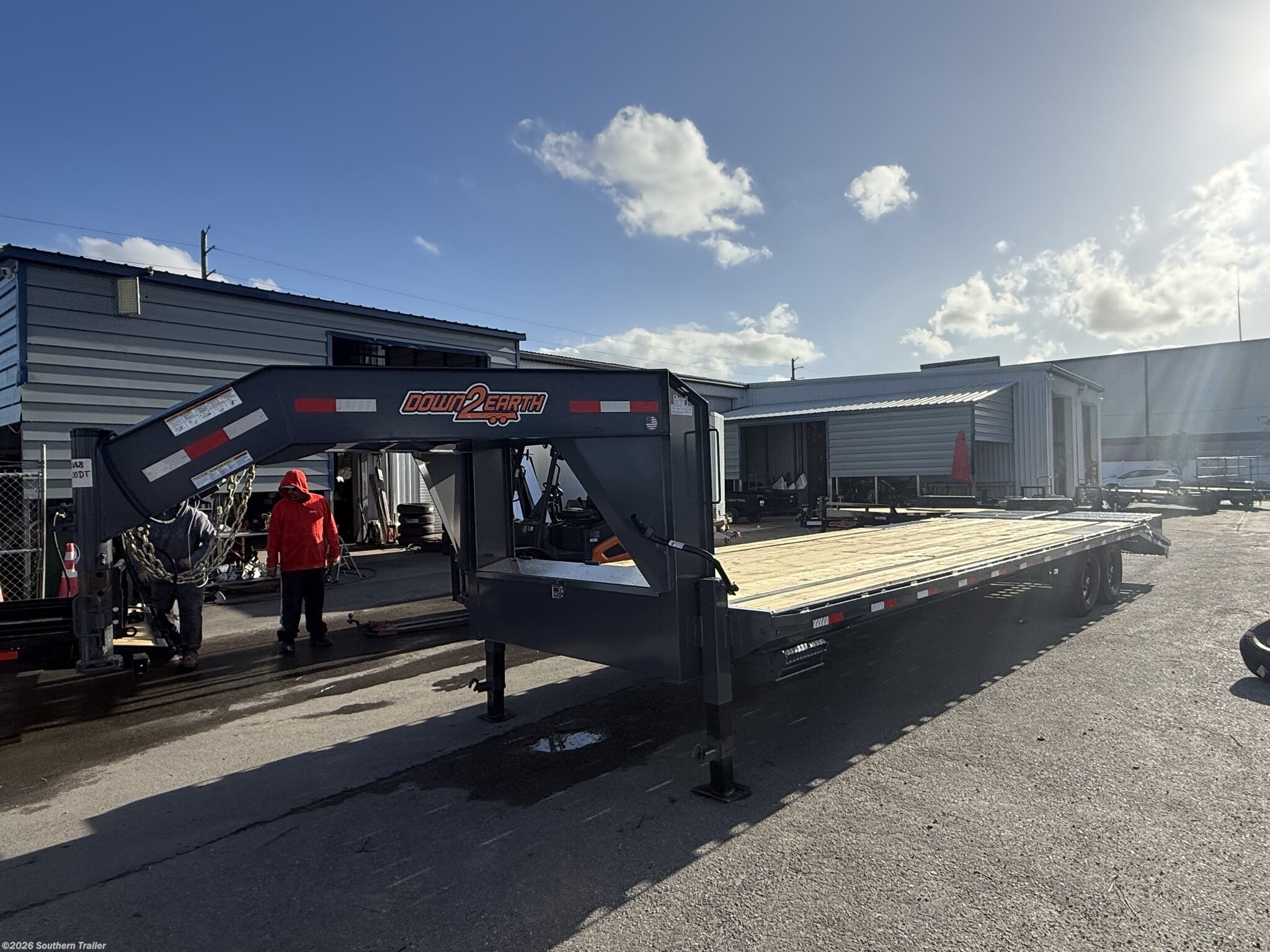 2026 Down 2 Earth 102X30 Gooseneck Flatbed Trailer 15.5K GVWR - New Deckover/Flat Deck Trailer for sale by Southern Trailer in Englewood, Florida