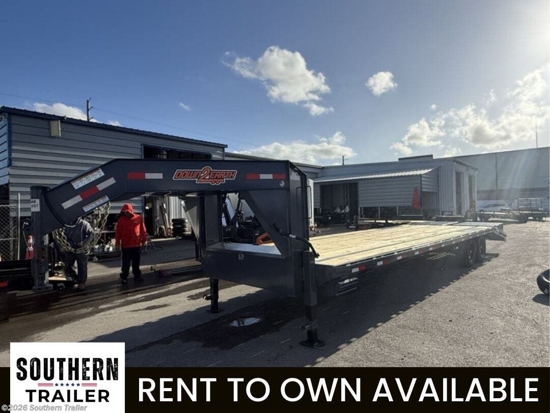2026 Down 2 Earth 102X30 Gooseneck Flatbed Trailer 15.5K GVWR