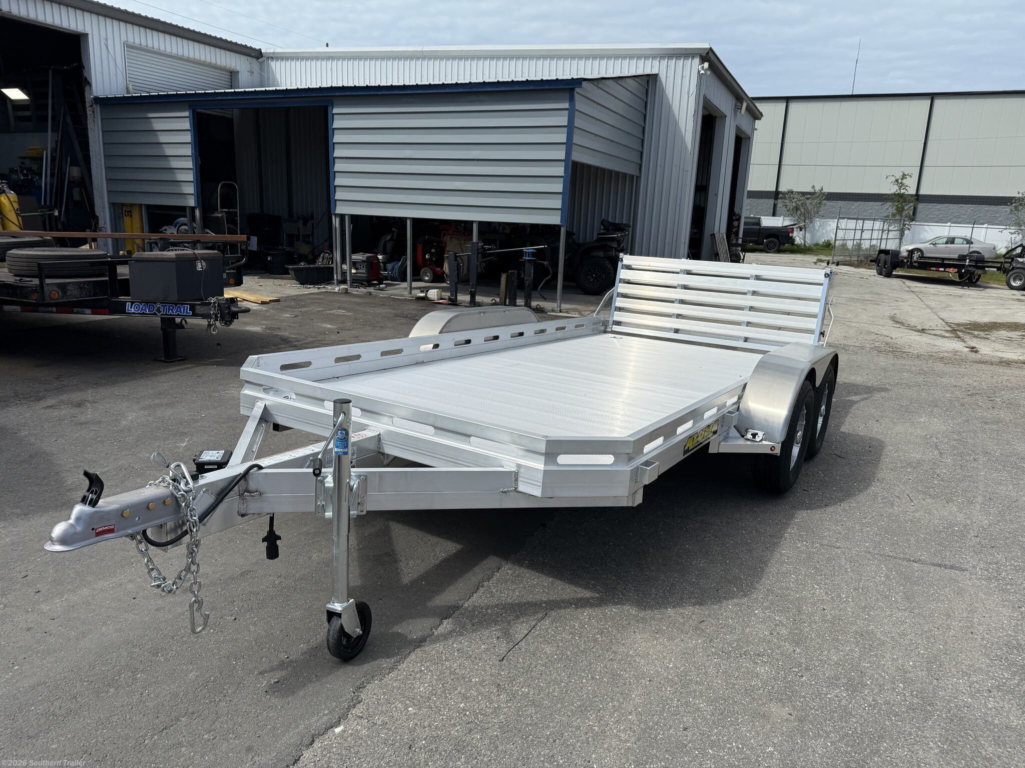 2027 Aluma 7814TA-EL-BT-RTD 14' Aluminum Utility Trailer Bi-Fold Gate 7K GVWR - New Utility Trailer for sale by Southern Trailer in Englewood, Florida