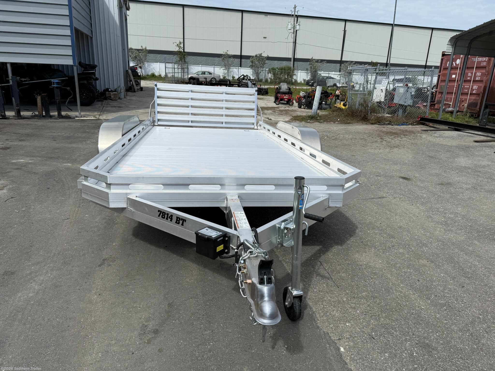 2027 7814TA-EL-BT-RTD 14' Aluminum Utility Trailer Bi-Fold Gate 7K GVWR by Aluma from Southern Trailer in Englewood, Florida
