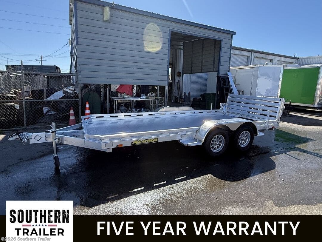 2027 Aluma 7816TA-BT 16' Aluminum Utility Trailer Bi-Fold Gate 7K GVWR