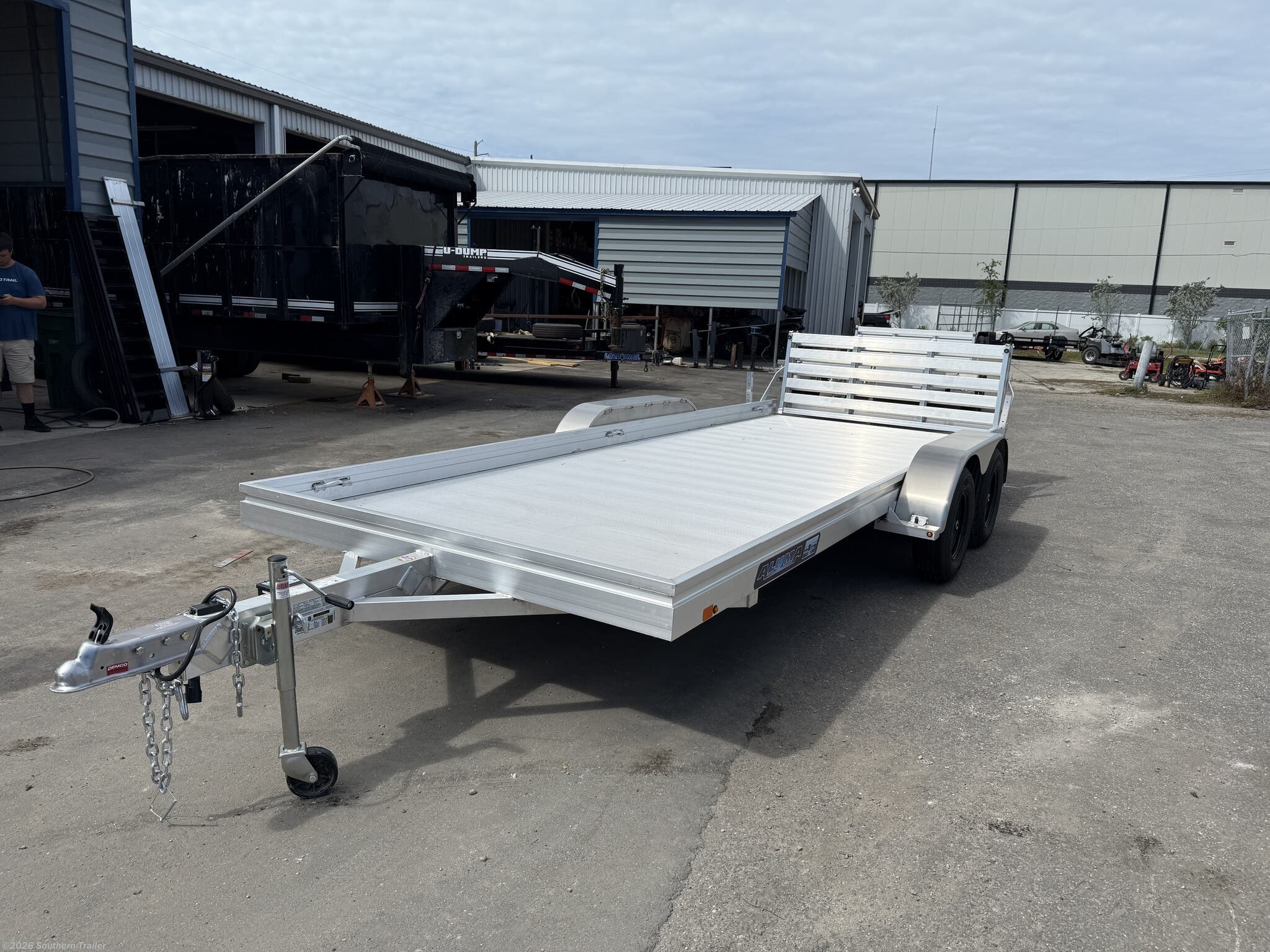 2027 Aluma 7818ESA-TA 18' Aluminum Deck Utility w/Bi-Fold Gate 7K GVWR - New Utility Trailer for sale by Southern Trailer in Englewood, Florida