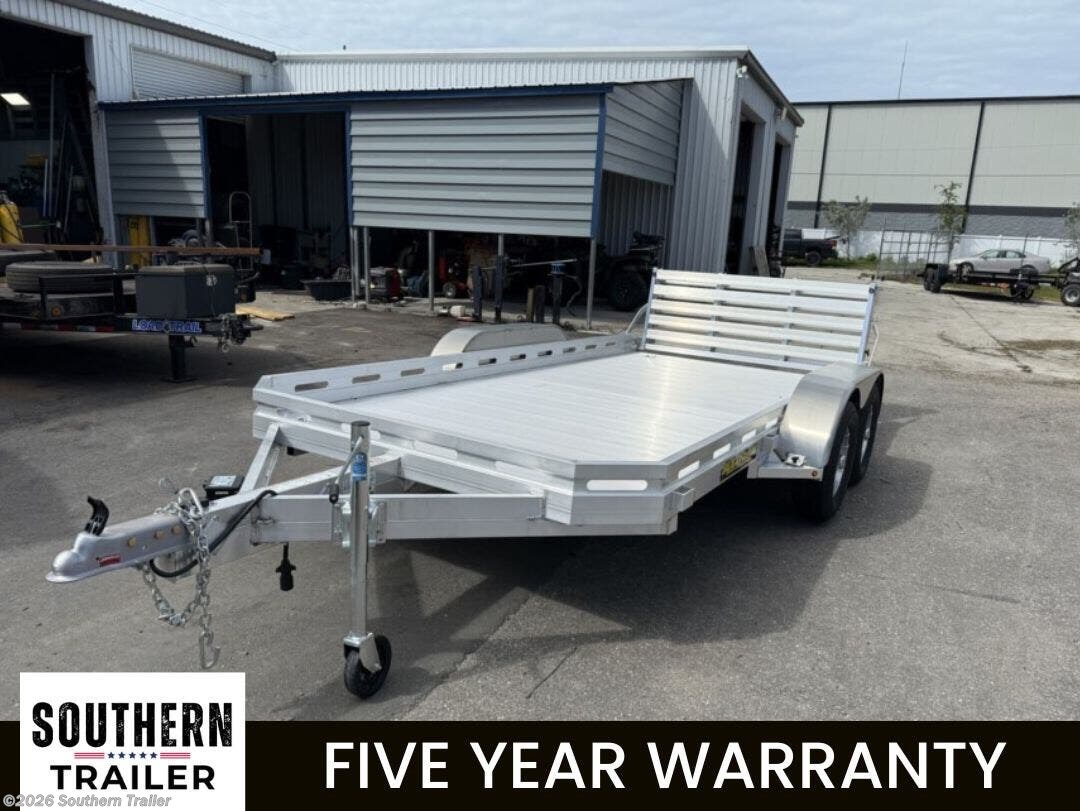 2027 Aluma 7814TA-EL-BT-RTD 14' Aluminum Utility Trailer Bi-Fold Gate 7K GVWR
