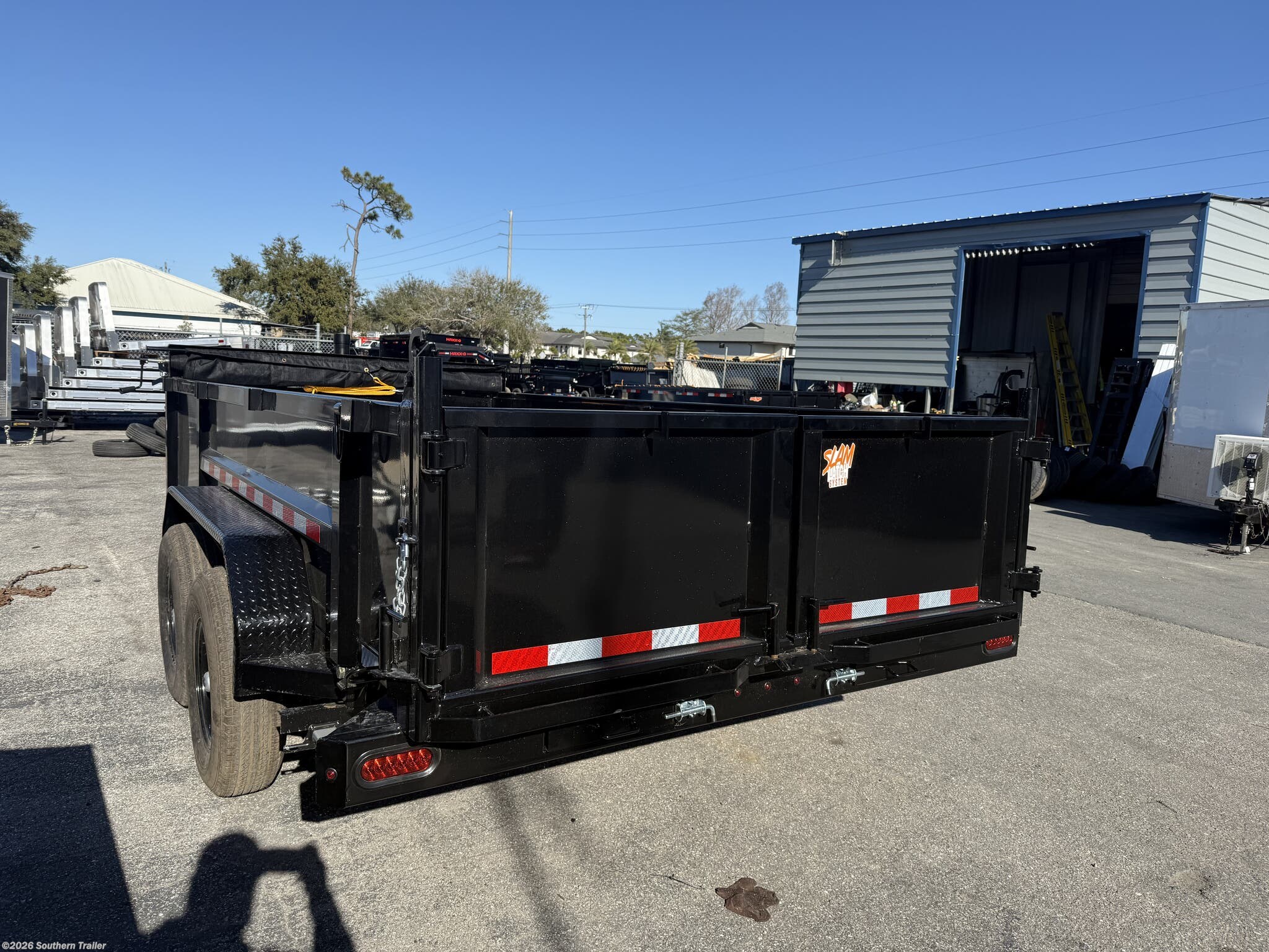 2026 82X14 Telescopic Dump Trailer 7GA Floor 14K GVWR by Down 2 Earth from Southern Trailer in Englewood, Florida