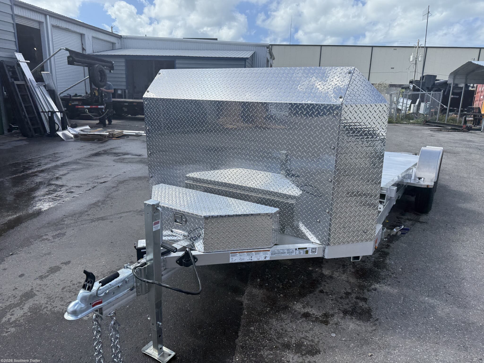 New 2027 Aluma 8218LP-Tilt 18' Aluminum Tiltbed Car Trailer available in Englewood, Florida