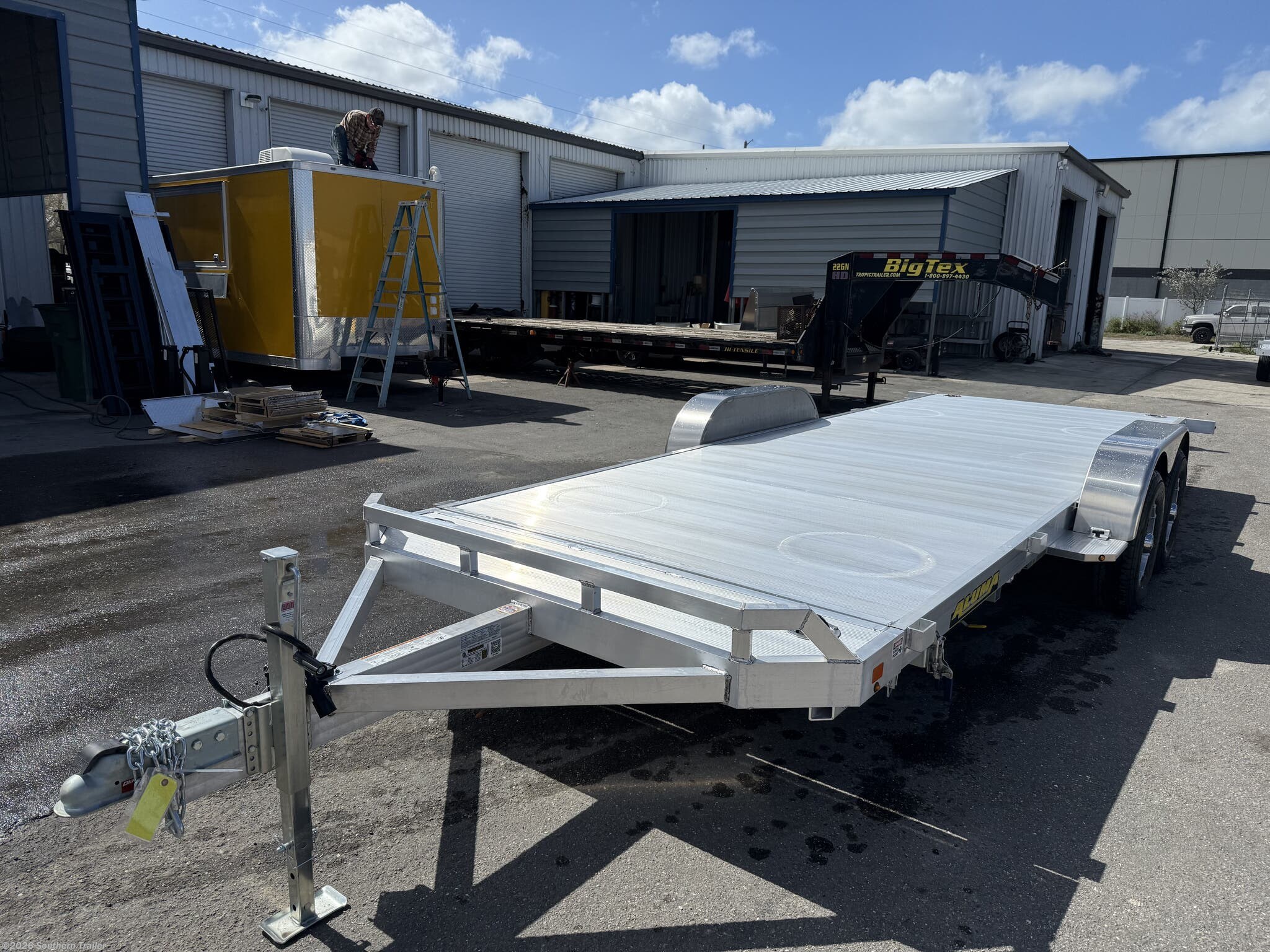 2027 Aluma 8220H Tilt Aluminum Tilt Car Trailer 9990 LB GVWR