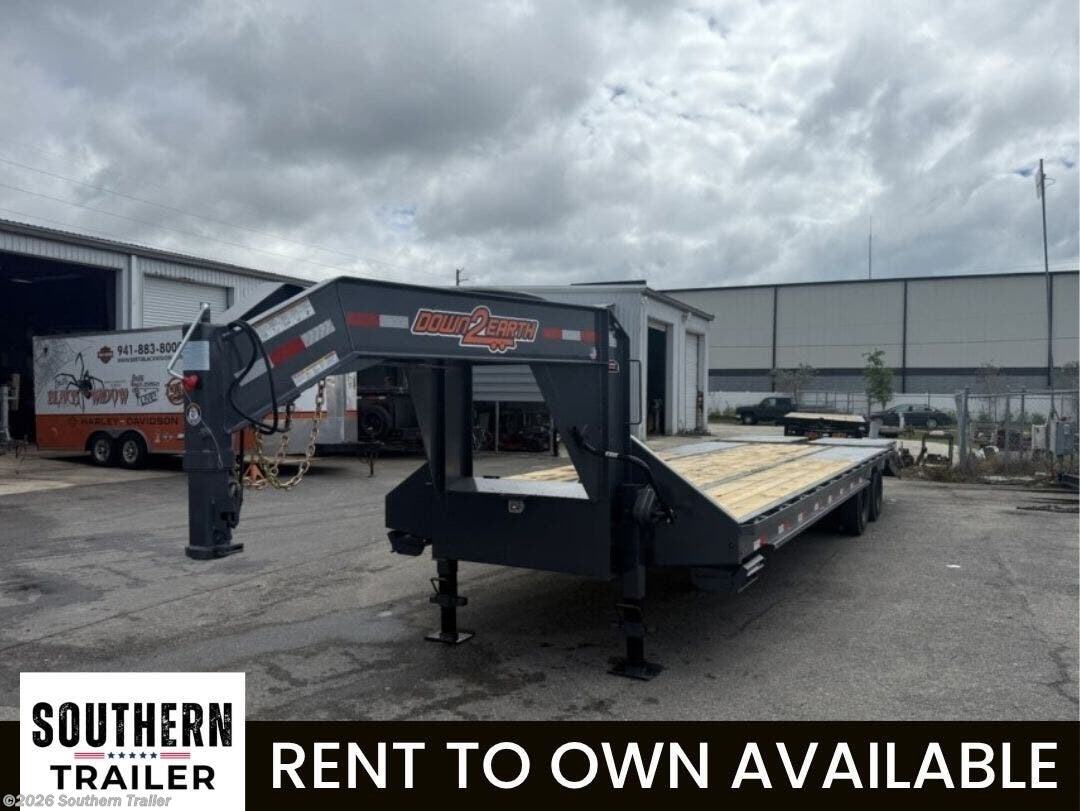2026 Down 2 Earth 102X30 Gooseneck Flatbed Trailer 25.9K GVWR
