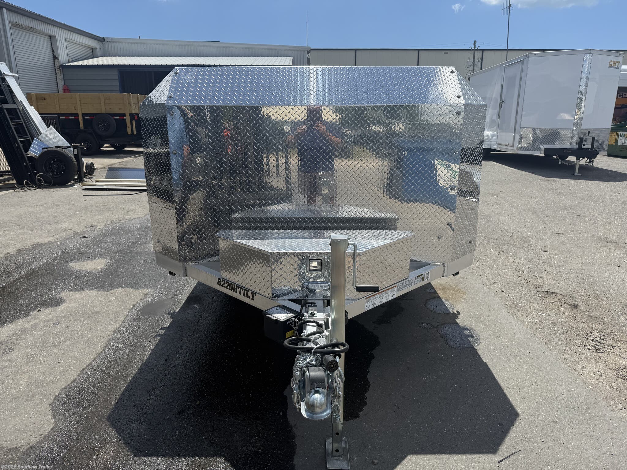 New 2027 Aluma 8220H Tilt Anniversary 20' Aluminum Tiltbed Car Hauler Trailer 9.9K GVWR available in Englewood, Florida
