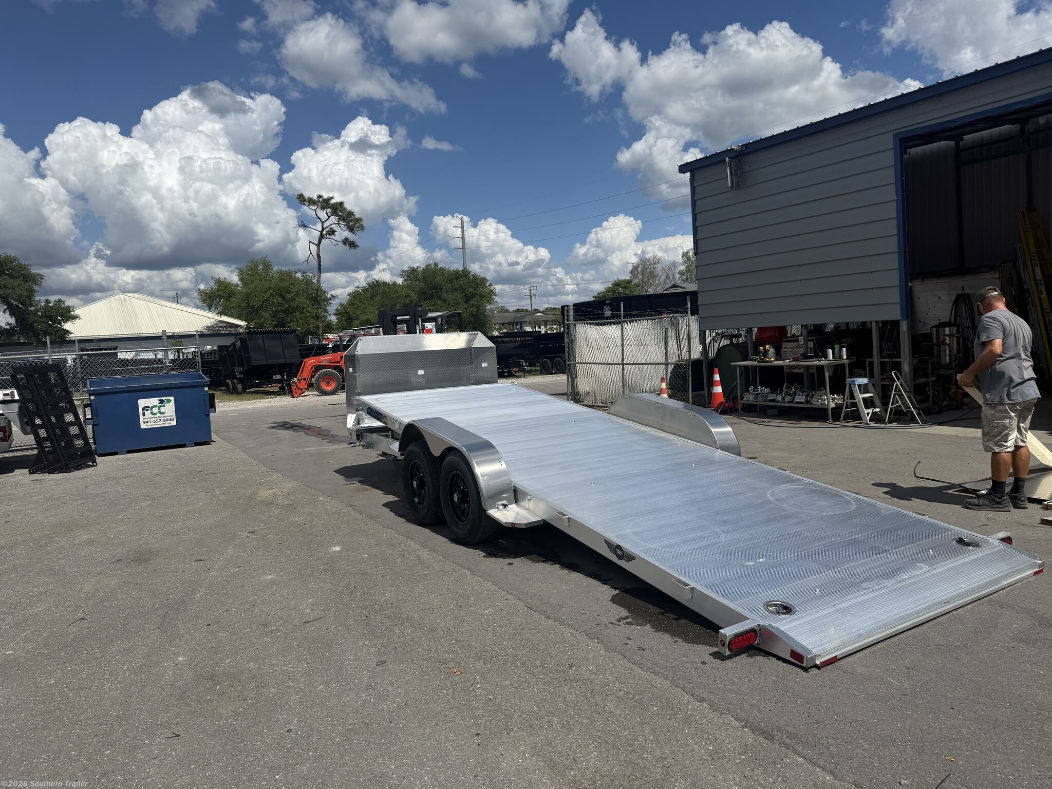 2027 Aluma 8220H Tilt Anniversary 20' Aluminum Tiltbed Car Hauler Trailer 9.9K GVWR - New Car Hauler Trailer for sale by Southern Trailer in Englewood, Florida