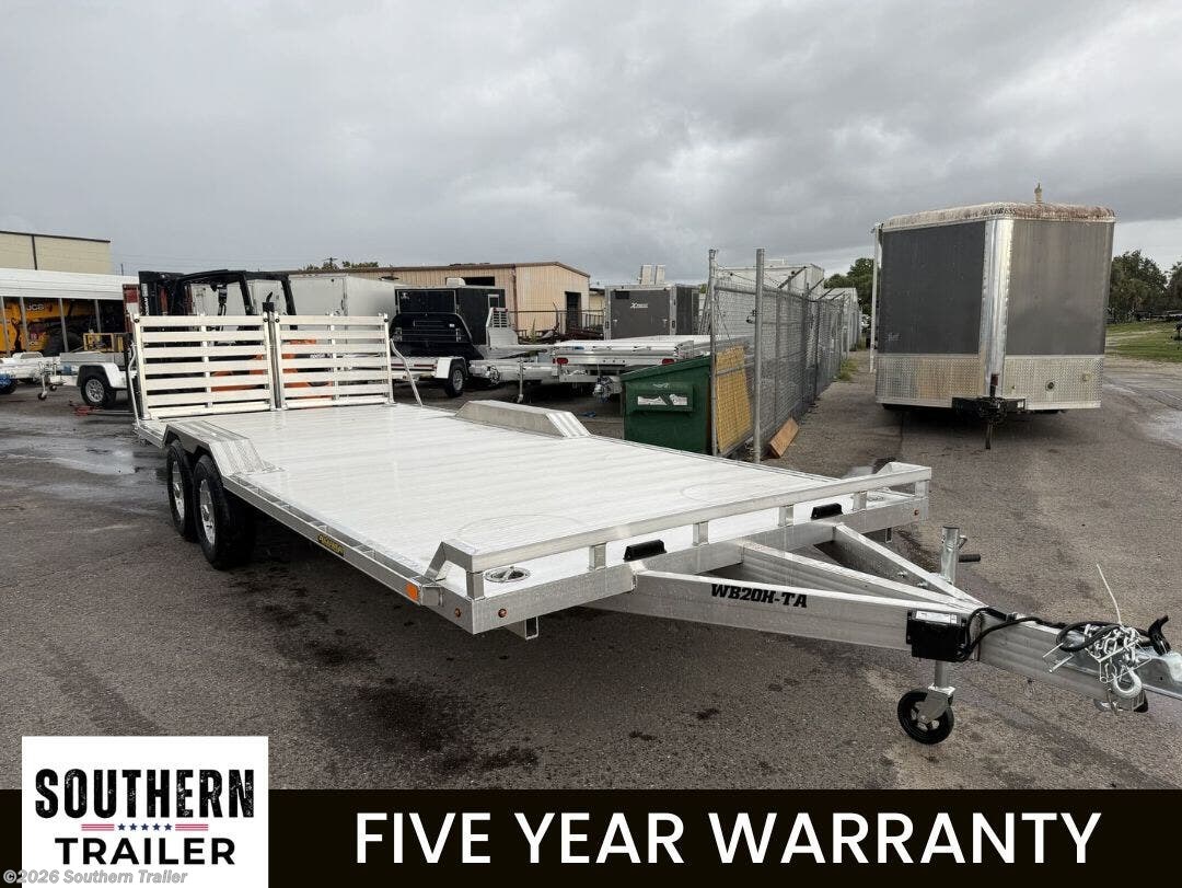 2026 Aluma WB20H-TA-EL 20' Drive Over Fender Trailer w/Split Gate 9.9K
