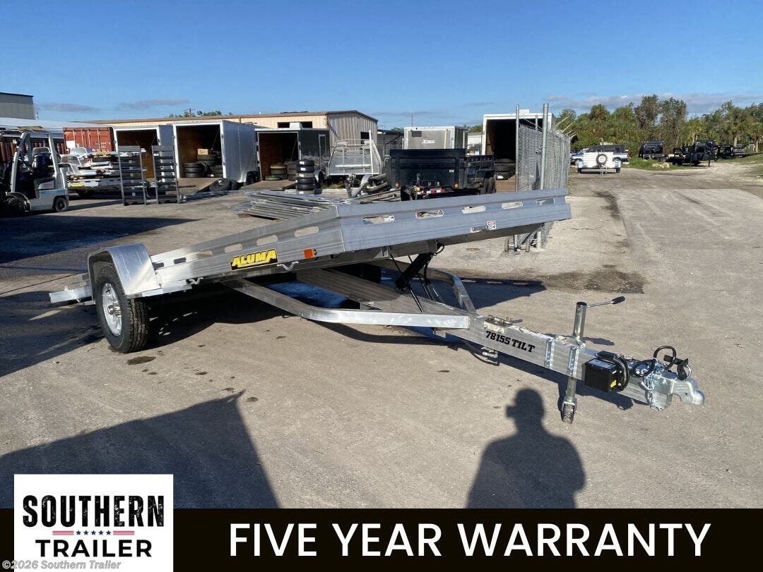 2027 Aluma 7815TILT-S-EL 15' Aluminum Tilt Utility Trailer 4.2K GVWR