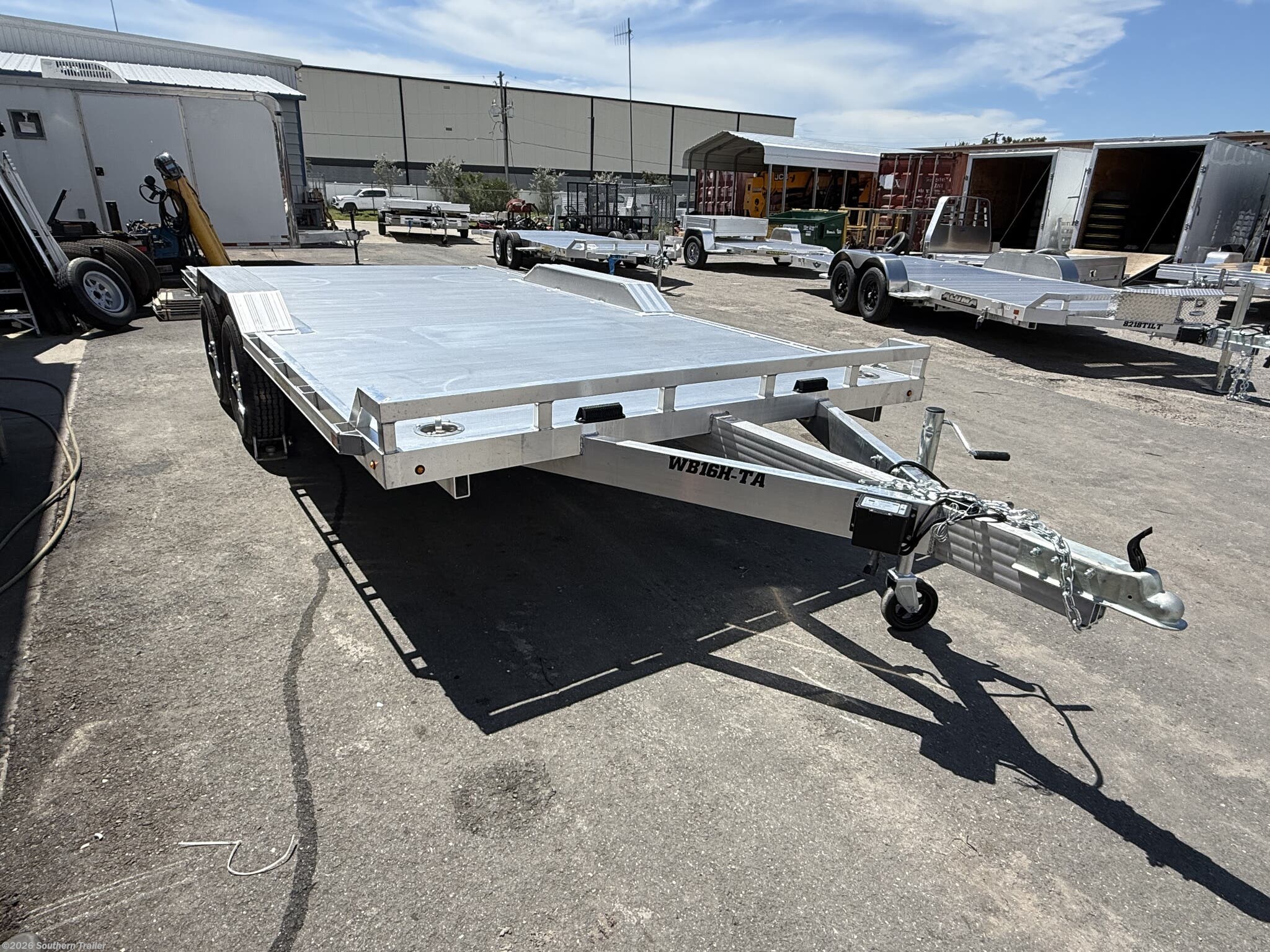 2027 Aluma WB16H-TA-EL 16' Drive On Fender Aluminum Trailer 9990 GVWR - New Car Hauler Trailer for sale by Southern Trailer in Englewood, Florida
