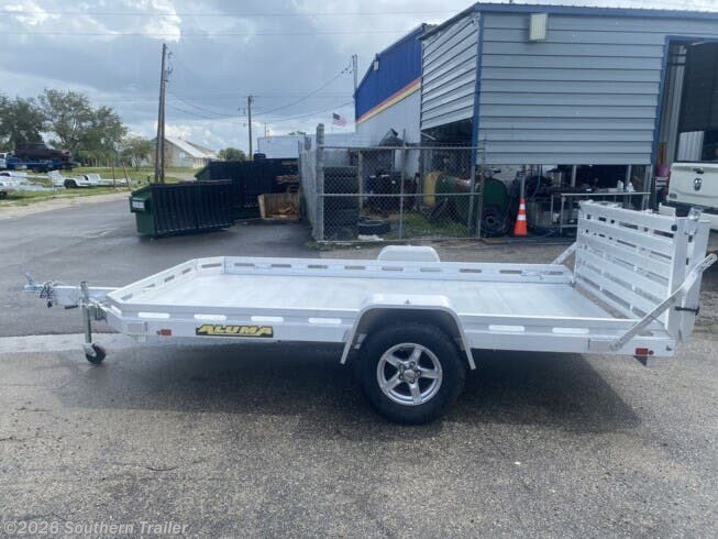 New 2027 Aluma 7710H-S-BT 77X10 Aluminum Utility Trailer Bi-Fold Gate available in Englewood, Florida