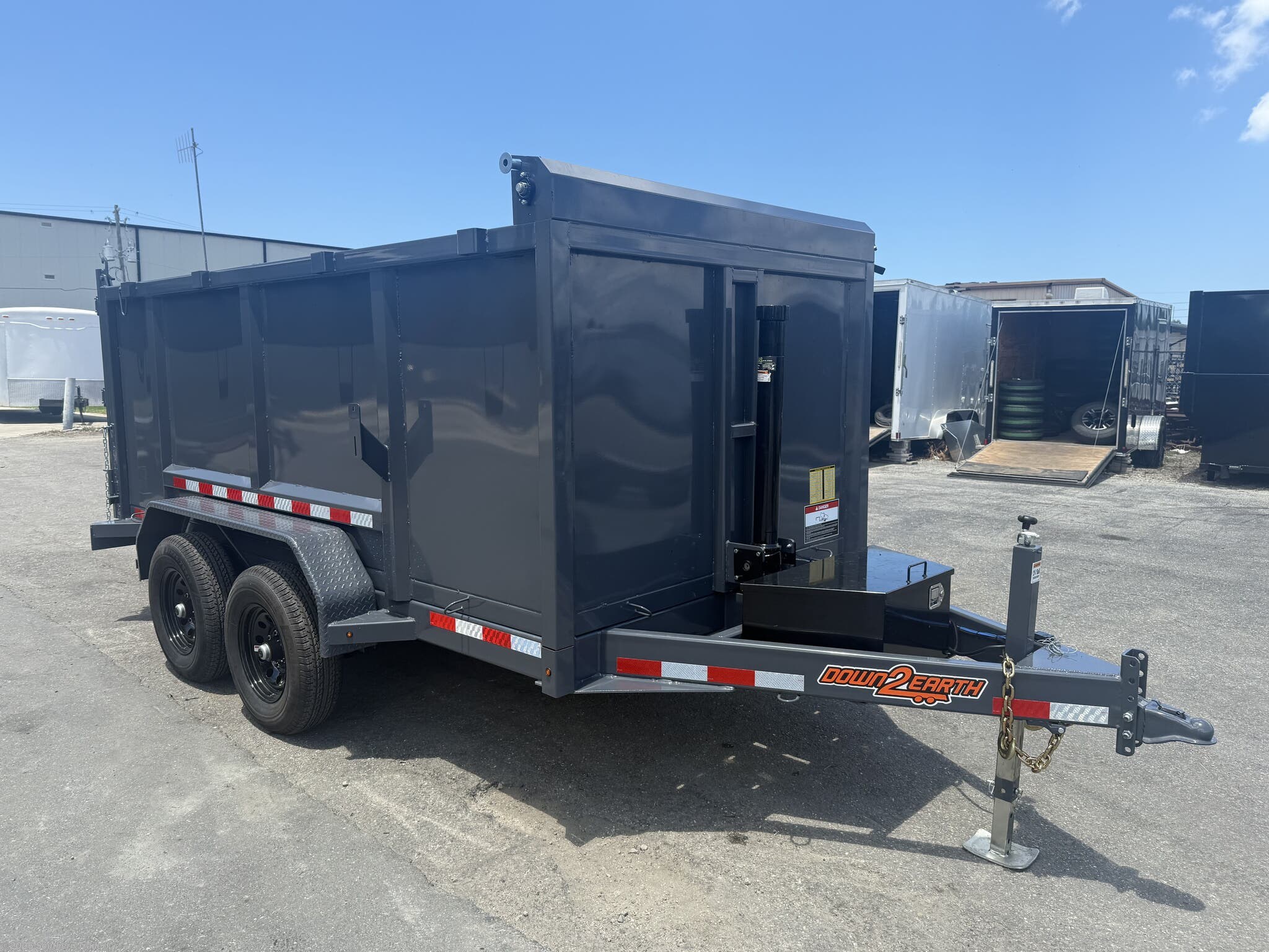 2026 Down 2 Earth 6X12X4 Tall Sided Telescopic Dump Trailer 9.9K GVW - New Dump Trailer for sale by Southern Trailer in Englewood, Florida