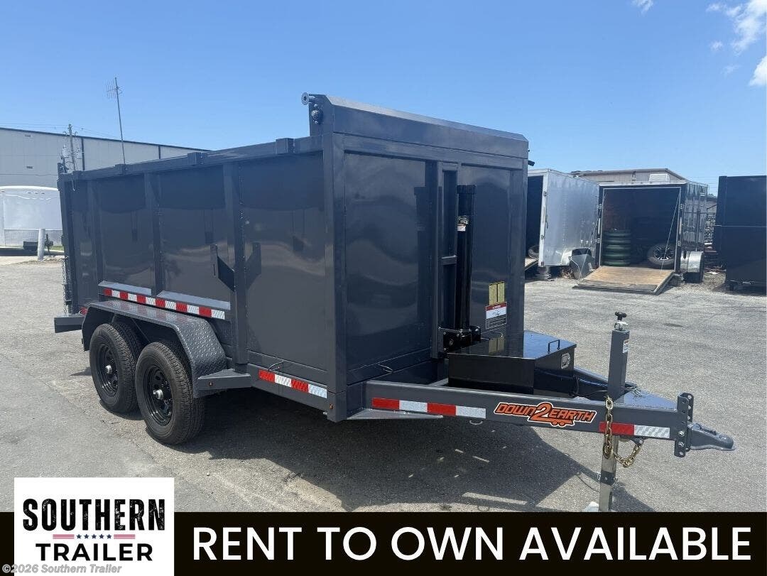 2026 Down 2 Earth 6X12X4 Tall Sided Telescopic Dump Trailer 9.9K GVW