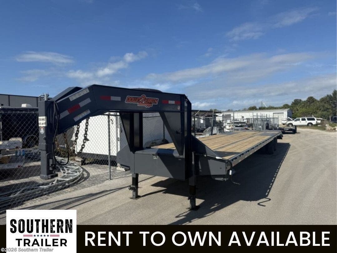 2026 Down 2 Earth 102X40 Gooseneck Flatbed Trailer 24K GVWR
