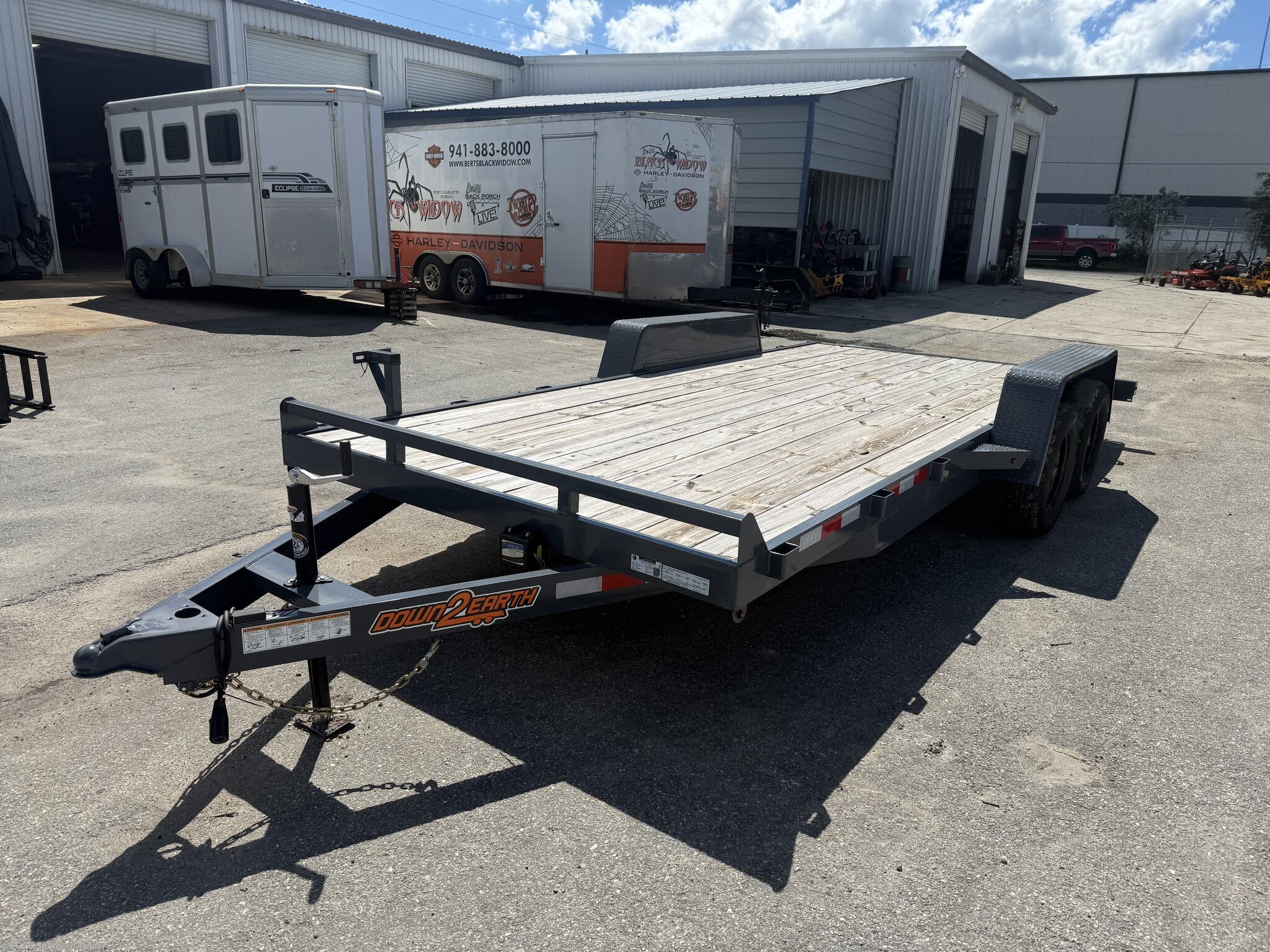 2026 Down 2 Earth 82X18 Car Hauler Trailer 7K GVWR