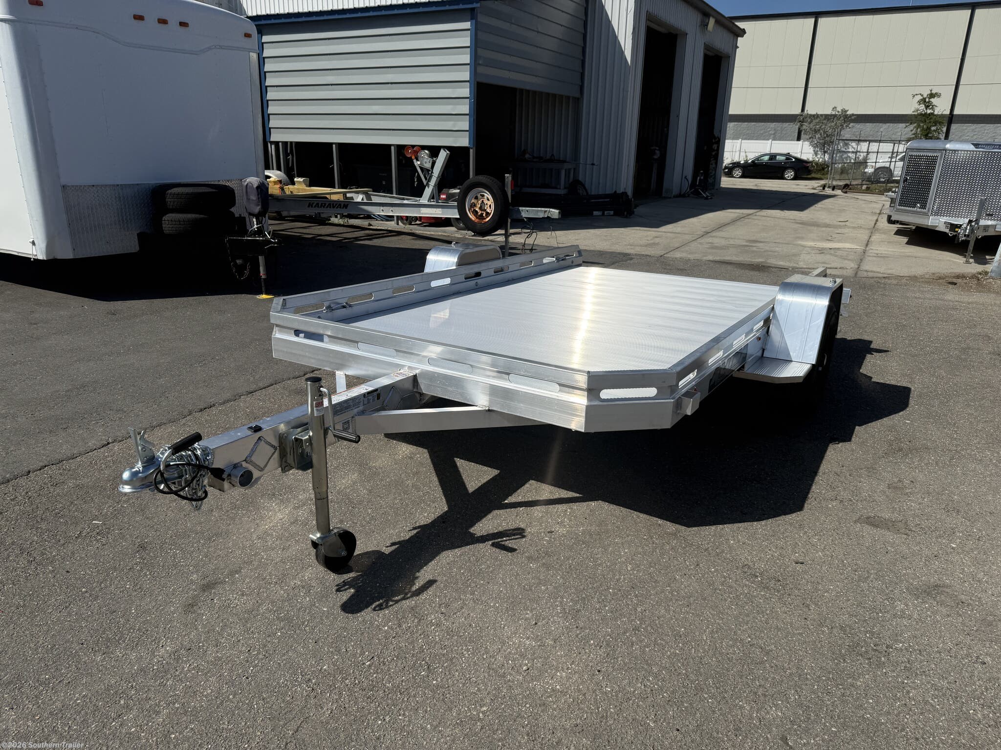 2027 Aluma EX7712HSLR-S-R 12' Aluminum Utility Trailer w/Slide Out Ramp 2.9K