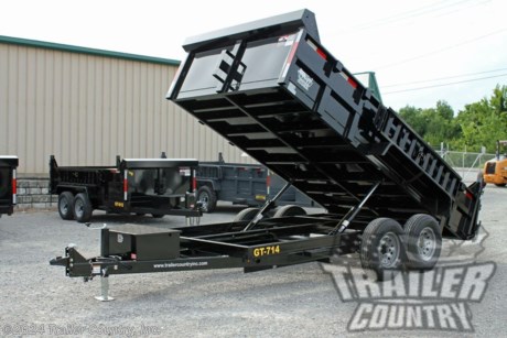 &lt;p&gt;Brand New 7&#39; x 14&#39; Bumper Pull Hydraulic Dump Trailer w/ 24&quot; High Sides &amp;nbsp; &amp;nbsp; Up for your Consideration is a Brand New Model 7&#39;x 14&#39; Tandem Axle, Hydraulic Dump Trailer&amp;nbsp; &amp;nbsp; &amp;nbsp; Also Great for Roofing - Construction - Storm Clean Up - Equipment Hauling - Landscaping &amp;amp; More! &amp;nbsp; &amp;nbsp; &lt;u&gt;Standard Features:&lt;/u&gt; &amp;nbsp; Proudly Made in the U.S.A.&amp;nbsp; &amp;nbsp; Heavy Duty Tubing Main Frame&amp;nbsp; &amp;nbsp; 10 Gauge Sides &amp;nbsp; 10 Gauge Floor &amp;nbsp; 24&quot; High Sides &amp;nbsp; 14,000 lb G.V.W.R.&amp;nbsp;&amp;nbsp; &amp;nbsp; (2) 7,000 lb &quot;Dexter&quot; All Wheel Electric Brake E-Z Lube Axles &amp;nbsp; (2) Hydraulic Cylinders - Power Up &amp;amp; Power Down &amp;nbsp; (5) 5,000 Lb Welded Tie Downs Inside Dump Box &amp;nbsp; Stake Pockets / Tie Downs - All Around Top Rail &amp;nbsp; 2 5/16&quot; 6 Position Adjustable Heavy Duty Coupler&amp;nbsp; &amp;nbsp; Emergency Break- Away Kit &amp;nbsp; 7-Way Round Electric Plug &amp;nbsp; Heavy Duty 14GA Formed&amp;nbsp;Treadplate Fenders &amp;nbsp; Heavy Duty Safety Chains - w/ Hooks &amp;nbsp; 7,000 lb Drop Leg Jack &amp;nbsp; Rear 2-Way Combination Gate/Barn&amp;nbsp; &amp;nbsp; 12V DC Hydraulic Pump &amp;amp; Deep Cycle Marine Battery W/ Remote in Locking Storage Box &amp;nbsp; Tires - ST235-80R-16 Radial Tires &amp;nbsp; Wheels - 16&quot; Mod Wheels &amp;nbsp; D.O.T. Compliant Lighting System &amp;nbsp; D.O.T. Reflective Tape &amp;nbsp; Spare Tire Mount &amp;nbsp; (2) 3&quot; C-Channel Fender Mounted Removable Ramps &amp;nbsp; Powder Coated Black Finish &amp;nbsp; Bed Width - 83&quot; &amp;nbsp; Box Length - 14&#39; &amp;nbsp; &amp;nbsp; FINANCING IS AVAILABLE W/ APPROVED CREDIT&amp;nbsp; * RENT TO OWN OPTIONS AVAILABLE W/ NO CREDIT CHECK - LOW DOWN PAYMENTS *&amp;nbsp; &amp;nbsp;Manufacturers Title and Limited Warranty Included&amp;nbsp; &amp;nbsp; &amp;nbsp;Trailer is offered @ factory direct pricing with pick up at our&amp;nbsp;Tennessee&amp;nbsp;/ Georgia /&amp;nbsp;Florida locations...We also offer Nationwide Delivery. Please ask for more information about our pick up locations and optional delivery services.&amp;nbsp;&amp;nbsp; &amp;nbsp; &amp;nbsp;*Trailer Shown with Optional Trim* &amp;nbsp; All Trailers are D.O.T. Compliant for all 50 States, Canada, &amp;amp; Mexico.&amp;nbsp; &amp;nbsp; &amp;nbsp; FOR MORE INFORMATION CALL: &amp;nbsp; 888-710-2112&lt;/p&gt;
&lt;p&gt;&amp;nbsp;&lt;/p&gt;