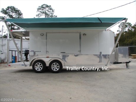 &lt;p&gt;&lt;strong&gt;NEW 7 X 14 + 4&#39; Open Porch&amp;nbsp; TAIL GATE CONCESSION TRAILER LOADED W/ OPTIONS!!&amp;nbsp;&amp;nbsp;&lt;/strong&gt;&lt;/p&gt;
&lt;p&gt;Up for your consideration is a LOADED TAIL GATE TRAILER Complete with Porch, Entertainment and Appearance Packages, Perfect for Vending!&lt;/p&gt;
&lt;p&gt;NOW WITH FULL L.E.D. LIGHTING PACKAGE + ALL the other TOP QUALITY FEATURES listed in ad below!&lt;br /&gt;&lt;br /&gt;&amp;nbsp;&lt;strong&gt;&lt;span style=&quot;text-decoration: underline;&quot;&gt;Standard Elite Series Features:&lt;/span&gt;&lt;/strong&gt;&lt;br /&gt;&lt;br /&gt;&amp;nbsp;&amp;nbsp;&amp;nbsp; * Heavy duty 2 X 4 Square Tube Main Frame&lt;br /&gt;&amp;nbsp;&amp;nbsp;&amp;nbsp; * Heavy duty 1&quot; x 1 1/2&quot; Square Tubular Wall Studs &amp;amp; Roof Bows&lt;br /&gt;&amp;nbsp;&amp;nbsp;&amp;nbsp; * 14&#39; Box Space + V-Nose (TOTAL 16&#39;+ From tip to rear Interior Space)&lt;br /&gt;&amp;nbsp;&amp;nbsp;&amp;nbsp; * 16&quot; On Center Walls, Floors, and Roof Bows&lt;br /&gt;&amp;nbsp;&amp;nbsp;&amp;nbsp; * Complete Braking System (Electric Brakes on both axles, battery back-up, &amp;amp; safety switch)&lt;br /&gt;&amp;nbsp;&amp;nbsp;&amp;nbsp; * (2) 3,500lb 4&quot; &quot;Dexter&quot; Drop Axles w/ EZ LUBE Grease Fittings (Self Adjusting Brakes Axles)&lt;br /&gt;&amp;nbsp;&amp;nbsp;&amp;nbsp; * 32&quot; Side Door with Bar Lock&lt;br /&gt;&amp;nbsp;&amp;nbsp;&amp;nbsp; * 6&#39; Interior Height&lt;br /&gt;&amp;nbsp;&amp;nbsp;&amp;nbsp; *&amp;nbsp;Galvalume&amp;nbsp;Seamed Roof with&amp;nbsp;Thermo&amp;nbsp;Ply Ceiling Liner&lt;br /&gt;&amp;nbsp;&amp;nbsp;&amp;nbsp; * 2 5/16&quot; Coupler w/ Snapper Pin&lt;br /&gt;&amp;nbsp;&amp;nbsp;&amp;nbsp; * Heavy Duty Safety Chains&lt;br /&gt;&amp;nbsp;&amp;nbsp;&amp;nbsp; * 7-Way RV Wiring Harness Plug&lt;br /&gt;&amp;nbsp;&amp;nbsp;&amp;nbsp; * 3/8&quot; Heavy Duty Top Grade Plywood Walls&lt;br /&gt;&amp;nbsp;&amp;nbsp;&amp;nbsp; * 3/4&quot; Heavy Duty Top Grade&amp;nbsp;Plywood Floors&lt;br /&gt;&amp;nbsp;&amp;nbsp;&amp;nbsp; * Smooth Teardrop Jeep Style Fenders with Wide Side Marker Clearance Lights&lt;br /&gt;&amp;nbsp;&amp;nbsp;&amp;nbsp; * 2K A-Frame Top Wind Jack&lt;br /&gt;&amp;nbsp;&amp;nbsp;&amp;nbsp; * Top Quality Exterior Grade Paint&lt;br /&gt;&amp;nbsp;&amp;nbsp;&amp;nbsp; * (1) Non-Powered Interior Roof Vent&lt;br /&gt;&amp;nbsp;&amp;nbsp;&amp;nbsp; * (1) 12 Volt Interior Trailer Light&lt;br /&gt;&amp;nbsp;&amp;nbsp;&amp;nbsp; * 24&quot; Diamond Plate&amp;nbsp;ATP&amp;nbsp;Front Stone Guard with Matching V-Nose Cap&lt;br /&gt;&amp;nbsp;&amp;nbsp;&amp;nbsp; * 15&quot; Radial (ST20575R15) Tires &amp;amp; Wheels&lt;br /&gt;&amp;nbsp; &amp;nbsp; * Complete Exterior L.E.D. Lighting Package&lt;br /&gt;&lt;br /&gt;&amp;nbsp;&lt;strong&gt;&lt;span style=&quot;text-decoration: underline;&quot;&gt;&amp;nbsp;Game Day / Entertainment Pack Includes&lt;/span&gt;&lt;/strong&gt;:&lt;/p&gt;
&lt;p&gt;&lt;br /&gt;-&amp;nbsp;3 X 6 Swivel Entertainment Center on Curb side&lt;/p&gt;
&lt;p&gt;-&amp;nbsp;(2~ 100 Volt&amp;nbsp;Recepts) 8&#39; Couch w/ Hidden Storage Compartment&lt;/p&gt;
&lt;p&gt;-&amp;nbsp;36&quot; Closet Floor to Ceiling W/ Internal Shelving&lt;/p&gt;
&lt;p&gt;- 3 X 6 Exterior Window To allow Entertainment&amp;nbsp;Center to Swivel towards outside Electrical Package&lt;/p&gt;
&lt;p&gt;-&amp;nbsp;(30 Amp Panel Box w/25&#39; Life Line, 2-110 Volt Interior&amp;nbsp;Recepts, 3-4&#39; Florescent Shop Lights, 4-Exterior 110 Volt Plugs)&lt;/p&gt;
&lt;p&gt;-&amp;nbsp;36&quot; Side Door w/&amp;nbsp;Window~Drivers&amp;nbsp;Side&lt;/p&gt;
&lt;p&gt;-&amp;nbsp;14&#39;&amp;nbsp;Green Stripe Awning&amp;nbsp;~Curbside&lt;/p&gt;
&lt;p&gt;-&amp;nbsp;18&quot; Extended Tongue&lt;/p&gt;
&lt;p&gt;-&amp;nbsp;ATP&amp;nbsp;Generator Box&amp;nbsp; (30&quot; H X 28&quot; W X 22&quot; D)&lt;/p&gt;
&lt;p&gt;-&amp;nbsp;18&quot;&amp;nbsp;Countertop&amp;nbsp;Across Front w/12&quot; Shelf on Top&lt;/p&gt;
&lt;p&gt;-&amp;nbsp;4&#39; Rear Porch w/&amp;nbsp;ATP&amp;nbsp;Step and Side Rails&lt;/p&gt;
&lt;p&gt;-&amp;nbsp;2~ 15x30 Windows on Drivers Side&lt;/p&gt;
&lt;p&gt;-&amp;nbsp;A/C Package (1-13,500 BTU A/C Unit with Heat Strip, A/C Pre-Wire with Brace)&lt;/p&gt;
&lt;p&gt;-&amp;nbsp;Wall and Ceiling Insulation&lt;/p&gt;
&lt;p&gt;-&amp;nbsp;32&quot; Walk Through Door at Rear to Porch&lt;/p&gt;
&lt;p&gt;-&amp;nbsp;2~ 4 Way Exterior Quartz Lights&lt;br /&gt;&lt;br /&gt;&lt;strong&gt;&lt;span style=&quot;text-decoration: underline;&quot;&gt;Appearance Package:&lt;/span&gt;&lt;/strong&gt;&lt;br /&gt;&lt;br /&gt;&amp;nbsp;&amp;nbsp;&amp;nbsp; *&amp;nbsp;ATP&amp;nbsp;Diamond Plate Flooring&lt;br /&gt;&amp;nbsp;&amp;nbsp;&amp;nbsp; * 24&quot; Colored Metal Trim on Sides and Rear&lt;br /&gt;&amp;nbsp;&amp;nbsp;&amp;nbsp; * Mill Finish Metal Walls and Ceiling&lt;br /&gt;&amp;nbsp;&amp;nbsp;&amp;nbsp; * 7 Star Aluminum Mag Wheels with Chrome Center Caps &amp;amp; Lug Nuts&lt;br /&gt;&amp;nbsp;&amp;nbsp;&amp;nbsp; *&amp;nbsp;Screwless&amp;nbsp;Metal Exterior&lt;/p&gt;
&lt;p&gt;* * N.A.T.M. Inspected and Certified * *&lt;br /&gt;* * Manufacturers Title and 5 Year Limited Warranty Included * *&lt;br /&gt;* * PRODUCT LIABILITY INSURANCE * *&lt;br /&gt;* * FINANCING IS AVAILABLE W/ APPROVED CREDIT * *&lt;/p&gt;
&lt;p&gt;&lt;br /&gt;Trailer is offered @ factory direct pick up in&amp;nbsp;Willacoochee, GA...We also offer Nationwide Delivery, please contact us for more information.&lt;br /&gt;CALL: 888-710-2112&lt;/p&gt;
