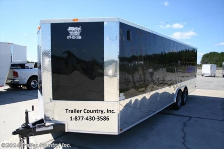 &lt;p&gt;&lt;strong&gt;NEW 8.5 X 24&#39; ENCLOSED TRAILER - TOURING PACKAGE&lt;/strong&gt;&lt;/p&gt;
&lt;p&gt;Up for your consideration is a Brand New 8.5 x 24 Tandem Axle, V-Nosed Enclosed Motorcycle, Snowmobile, ATV, 4-Wheeler, Landscape, Car Hauler Cargo Trailer.&lt;/p&gt;
&lt;p&gt;YOU&#39;VE SEEN THE REST...NOW BUY THE BEST!&lt;/p&gt;
&lt;p&gt;ALL the TOP QUALITY FEATURES listed in this ad!&lt;/p&gt;
&lt;p&gt;&lt;strong&gt;EXPRESS SERIES&lt;/strong&gt;:&lt;br /&gt;&amp;bull;Heavy Duty Main Frame&lt;br /&gt;&amp;bull;24&#39; Box Space + V-Nose&lt;br /&gt;&amp;bull;16&quot; On Center WALL &amp;amp; FLOOR &amp;amp; CEILING Cross Members&lt;br /&gt;&amp;bull;(2) 3,500lb SPRING Axles w/ All Wheel Electric Brakes &amp;amp; EZ LUBE Grease Fittings&lt;br /&gt;&amp;bull;HEAVY DUTY Rear Spring Assisted Ramp Door with (2) Barlocks for Security, &amp;amp; EZ Lube Hinge Pins&lt;br /&gt;&amp;bull;No-Show Beaver Tail (Dove Tail)&lt;br /&gt;&amp;bull;4 - 5,000lb Flush Floor Mounted D-Rings&amp;nbsp; (Welded to Frame)&lt;br /&gt;&amp;bull;36&quot; Side Door with Lock&lt;br /&gt;&amp;bull;ATP Diamond Plate Recessed Step-Up in Side door&lt;br /&gt;&amp;bull;6&#39; 6&quot; Interior Height inside Box Space&lt;br /&gt;&amp;bull;Bowed Galvalume Seamed Roof with Luan Lining Strip&lt;br /&gt;&amp;bull;2 5/16&quot; Coupler w/ Snapper Pin&lt;br /&gt;&amp;bull;Heavy Duty Safety Chains&lt;br /&gt;&amp;bull;2K Top-Wind Jack&lt;br /&gt;&amp;bull;7-Way Round RV Electrical Wiring Harness w/ Battery Back-Up &amp;amp; Safety Switch&lt;br /&gt;&amp;bull;24&quot; ATP Front StoneGuard w/ ATP Nose Cap&lt;br /&gt;&amp;bull;Complete Exterior Lighting Package&lt;br /&gt;&amp;bull;3/8&quot; Heavy Duty To Grade Plywood Walls&lt;br /&gt;&amp;bull;3/4&quot; Heavy Duty Top Grade Plywood Floors&lt;br /&gt;&amp;bull;Heavy Duty Smooth Fender Flares&lt;br /&gt;&amp;bull;License Plate Holder with Light&lt;br /&gt;&amp;bull;Top Quality Exterior Grade Automotive Paint&lt;br /&gt;&amp;bull;Pair of Plastic Side Flow-Through Vents -or- Roof Vent (Your Choice!)&lt;br /&gt;&amp;bull;(1) 12-Volt Interior Trailer Light w/ Wall Switch&lt;br /&gt;&amp;bull;15&quot; 205-15&quot; Radial Tires&lt;br /&gt;&amp;bull;Modular Wheels&lt;/p&gt;
&lt;p&gt;&amp;nbsp;&lt;strong&gt;Touring Package&lt;/strong&gt;&lt;br /&gt;24&quot; Polished Metal Trim on Sides and Rear&lt;br /&gt;Color Choice:&amp;nbsp;BLACK -OR- WHITE&amp;nbsp;EXTERIOR COLOR!&lt;/p&gt;
&lt;p&gt;* * Manufacturers Title and Limited Warranty Included * *&lt;br /&gt;* * PRODUCT LIABILITY INSURANCE * *&lt;br /&gt;* * FINANCING IS AVAILABLE W/ APPROVED CREDIT * *&lt;/p&gt;
&lt;p&gt;ASK US ABOUT OUR RENT TO OWN PROGRAM - NO&amp;nbsp;CREDIT CHECK - LOW DOWN PAYMENT.&amp;nbsp;&lt;/p&gt;
&lt;p&gt;&lt;br /&gt;Trailer is offered @ factory direct pick up in Pearson, GA...We also offer Nationwide Delivery, please contact us for more information.&lt;br /&gt;CALL: 888-710-2112&lt;/p&gt;