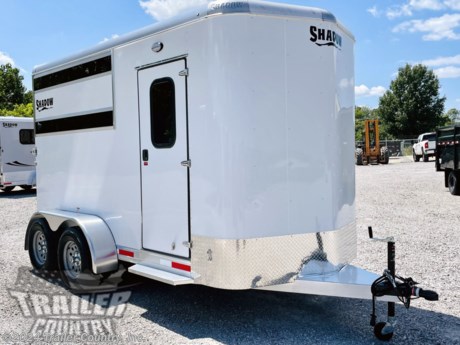 &lt;p&gt;&lt;strong&gt;New Shadow Trailers Aluminum 2 Horse Bumper Pull Trailer&lt;/strong&gt;&lt;/p&gt;
&lt;p&gt;&amp;nbsp;&lt;/p&gt;
&lt;p&gt;Standard Features:&lt;/p&gt;
&lt;p&gt;- 2 Horse&lt;/p&gt;
&lt;p&gt;- Slant Load&lt;/p&gt;
&lt;p&gt;- Aluminum Frame&lt;/p&gt;
&lt;p&gt;- 13&#39; 6&quot; Floor, 15&#39; 6&quot; Overall&lt;/p&gt;
&lt;p&gt;- 7&#39; 6&quot; Height&lt;/p&gt;
&lt;p&gt;- 6&#39; 4&quot; Wide&lt;/p&gt;
&lt;p&gt;- 2 = 3,500lb Spring Axles with All Wheel Electric Brakes&lt;/p&gt;
&lt;p&gt;- 2 5/16&quot; Coupler&lt;/p&gt;
&lt;p&gt;- Heavy Duty Safety Chains&lt;/p&gt;
&lt;p&gt;- 7-Way Round RV Electrical Wiring Harness w/ Battery Back-Up &amp;amp; Safety Switch&amp;nbsp;&lt;/p&gt;
&lt;p&gt;- Manual 2,000 Lb Top Wind Jack&lt;/p&gt;
&lt;p&gt;- Diamond Plate Front Stone Guard&lt;/p&gt;
&lt;p&gt;- Exterior L.E.D. Lighting Package&lt;/p&gt;
&lt;p&gt;- Tires: 15&quot; Tires&lt;/p&gt;
&lt;p&gt;- Rims: Steel Wheels w/ Center Lug Nut Caps&lt;/p&gt;
&lt;p&gt;- Matching 15&quot; Spare Tire &amp;amp; Mount (Mounted Inside of Trailer)&lt;/p&gt;
&lt;p&gt;&amp;nbsp;&lt;/p&gt;
&lt;p&gt;Dress:&lt;/p&gt;
&lt;p&gt;- 24&quot; Short Wall&lt;/p&gt;
&lt;p&gt;- 28&quot; Dress Door w/ 14&quot; x 24&quot; Window&lt;/p&gt;
&lt;p&gt;- Swinging Slant Wall&lt;/p&gt;
&lt;p&gt;- Saddle Rack Mounts&lt;/p&gt;
&lt;p&gt;- Bridle Hooks&lt;/p&gt;
&lt;p&gt;- Dome Light&lt;/p&gt;
&lt;p&gt;&amp;nbsp;&lt;/p&gt;
&lt;p&gt;Horse Area:&lt;/p&gt;
&lt;p&gt;- 42&quot; Stall Width&lt;/p&gt;
&lt;p&gt;- Lined Lower Walls&lt;/p&gt;
&lt;p&gt;- Aluminum Stall Divider w/ Rumber Lining&lt;/p&gt;
&lt;p&gt;- Dome Light&lt;/p&gt;
&lt;p&gt;- Pressure Treated Lumber Floor w/ Rubber Mats&lt;/p&gt;
&lt;p&gt;- Full Height/Width RH Hinged Rear Door w/ Stainless Latch&lt;/p&gt;
&lt;p&gt;&amp;nbsp;&lt;/p&gt;
&lt;p&gt;Additionally Installed Up-Grades:&lt;/p&gt;
&lt;p&gt;- Horse Area Fan&lt;/p&gt;
&lt;p&gt;- Switch Added to Rear Upright in Cup for Fan&lt;/p&gt;
&lt;p&gt;- Exterior Load Light w/ Switch&lt;/p&gt;
&lt;p&gt;- Plexi-Glass&lt;/p&gt;
&lt;p&gt;&amp;nbsp;&lt;/p&gt;
&lt;p&gt;* * Manufacturers Title and Limited Warranty Included * *&lt;/p&gt;
&lt;p&gt;* * PRODUCT LIABILITY INSURANCE * *&lt;/p&gt;
&lt;p&gt;* * FINANCING IS AVAILABLE W/ APPROVED CREDIT * *&lt;/p&gt;
&lt;p&gt;&amp;nbsp;&lt;/p&gt;
&lt;p&gt;Trailer is offered @ pick up in Lewisburg, TN...We also offer Nationwide Delivery, please contact us for more information about our Optional Delivery Services and Pick-Up Locations.&lt;/p&gt;
&lt;p&gt;&amp;nbsp;&lt;/p&gt;
&lt;p&gt;Trailer is also Listed Locally for Sale, Please Confirm Availability!&lt;/p&gt;
&lt;p&gt;&amp;nbsp;&lt;/p&gt;
&lt;p&gt;CALL: 888-710-2112&lt;/p&gt;