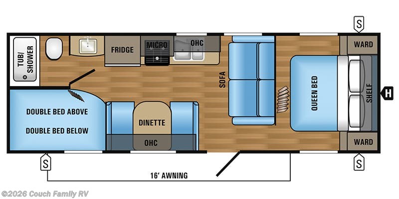 Floorplan of 2018 Jayco Jay Flight SLX 264BHW
