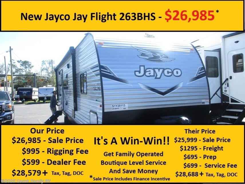 New 2025 Jayco Jay Flight SLX 263BHS available in Cross City, Florida