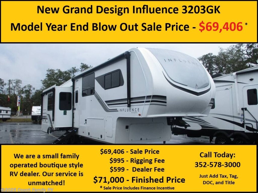 New 2025 Grand Design Influence 3203GK available in Cross City, Florida