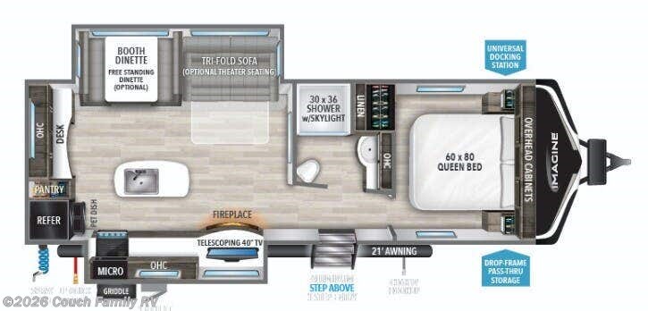 Floorplan of 2023 Grand Design Imagine 2670MK