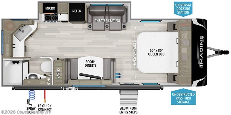 Floorplan of 2026 Grand Design Imagine XLS 22MLE