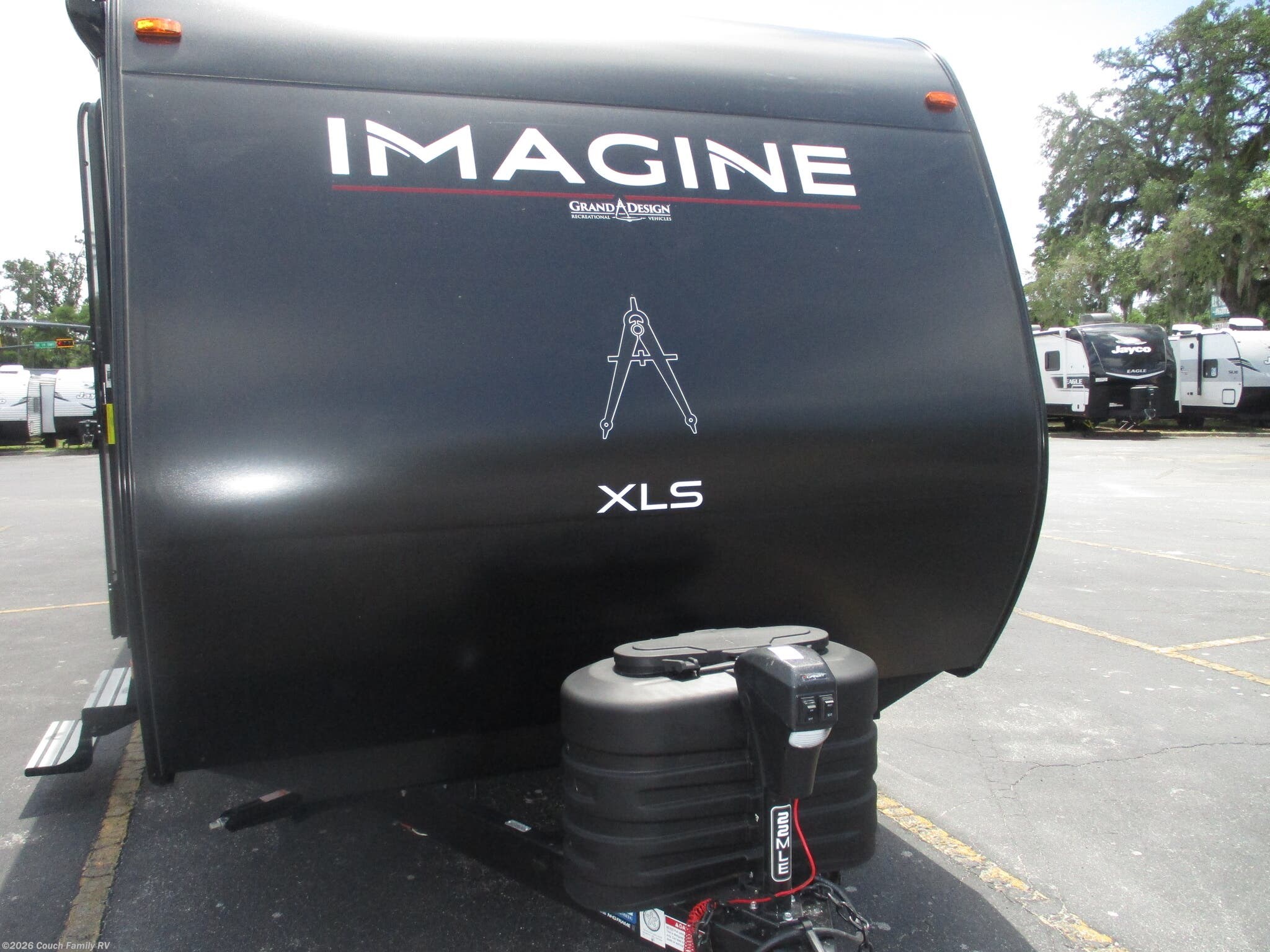 2026 Grand Design Imagine XLS 22MLE - New Travel Trailer For Sale by Couch Family RV in Cross City, Florida features Leveling Jacks, Oven, Toilet, Hitch, Queen Bed