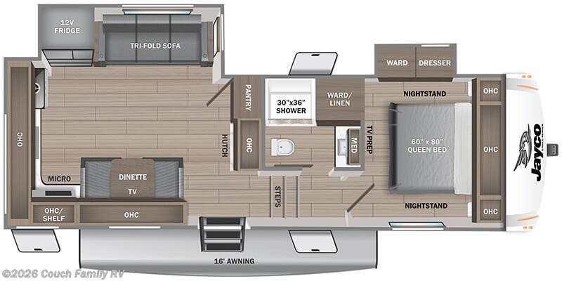 Floorplan of 2026 Jayco Eagle SLE 24MLE