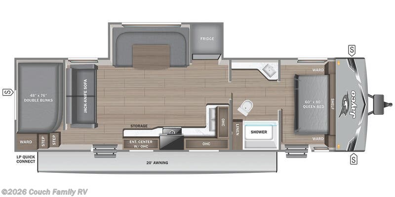 Floorplan of 2026 Jayco Jay Flight SLX 287BHS