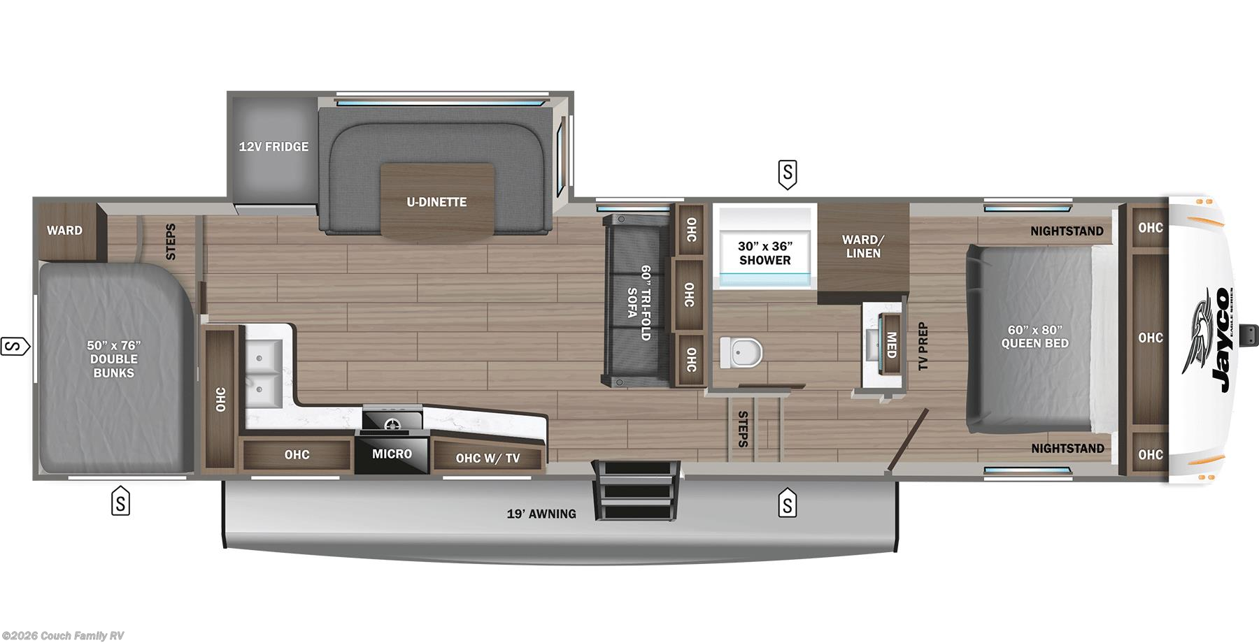Floorplan of 2026 Jayco Eagle SLE 28BHU