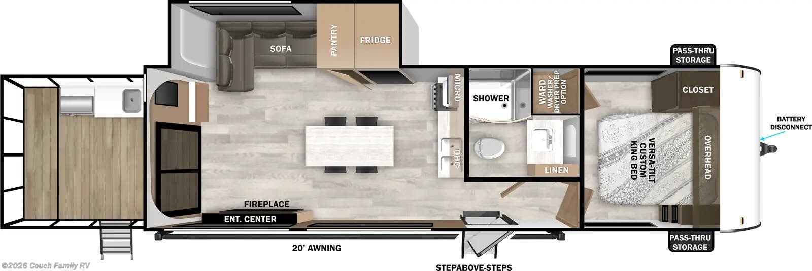 Floorplan of 2025 Forest River Salem 32VERANDA