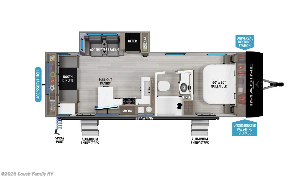 Floorplan of 2026 Grand Design Imagine XLS 25RLE