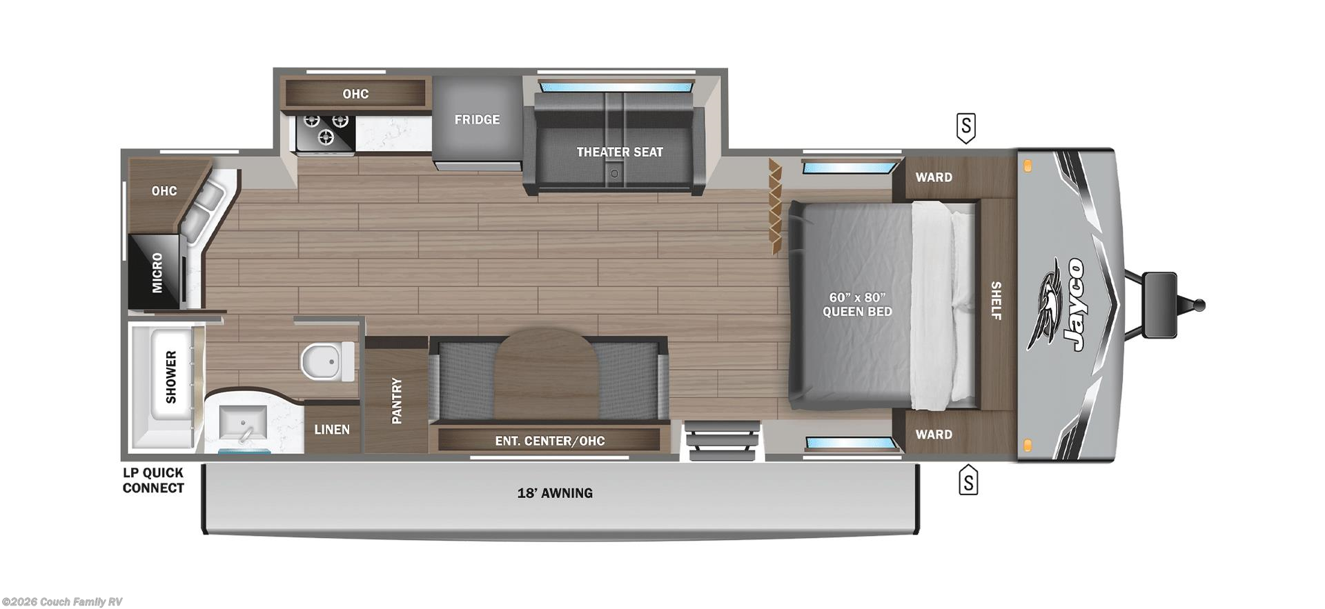 Floorplan of 2026 Jayco Jay Flight SLX 225MLS