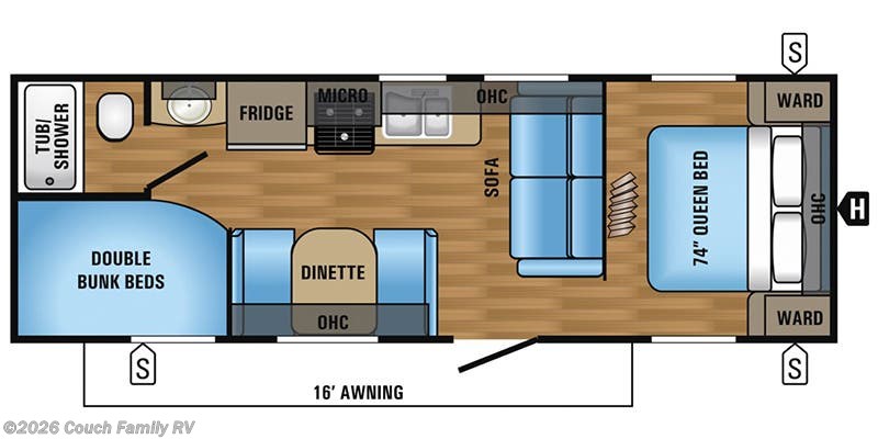 Floorplan of 2017 Jayco Jay Flight 26BH