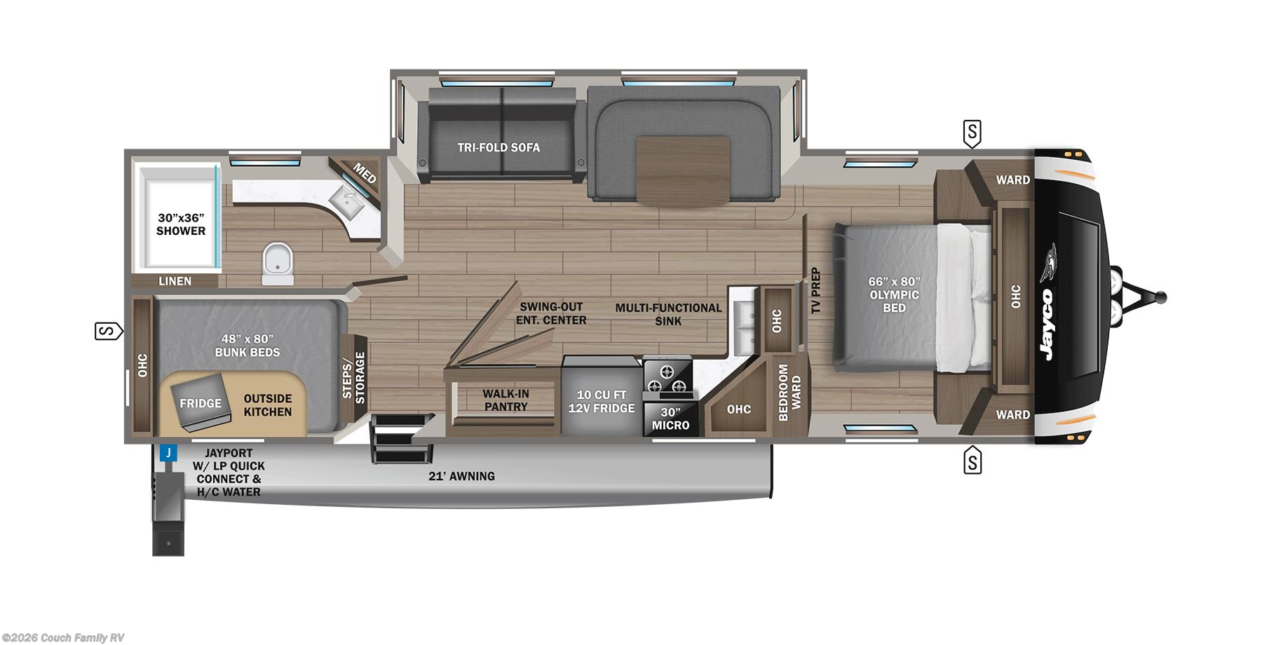 Floorplan of 2024 Jayco Eagle HT 284BHOK