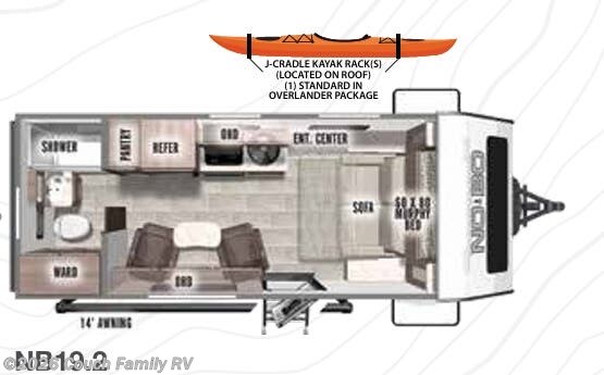 Floorplan of 2022 Forest River No Boundaries NB19.2