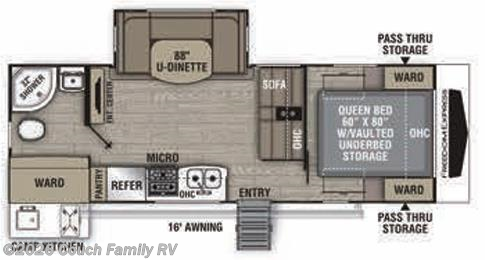 Floorplan of 2021 Coachmen Freedom Express Ultra Lite 248 RBS