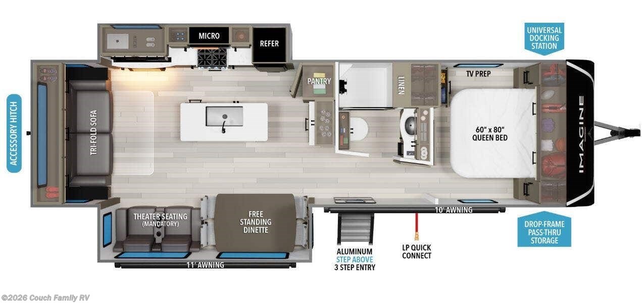 Floorplan of 2025 Grand Design Imagine 2970RL