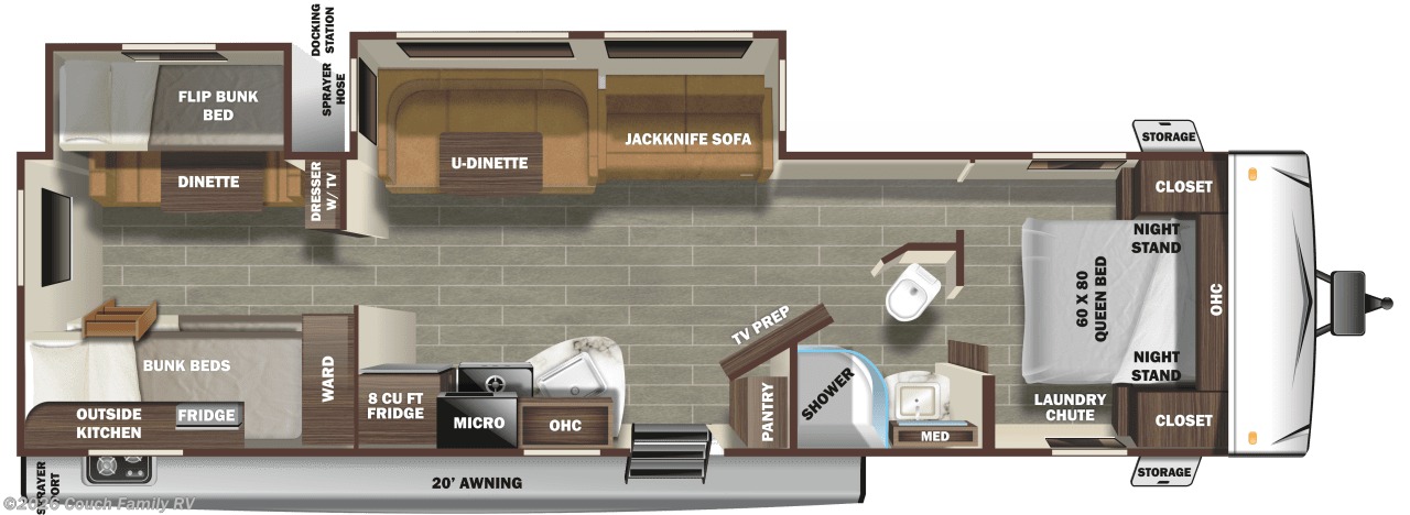 Floorplan of 2020 Starcraft Super Lite 311BH